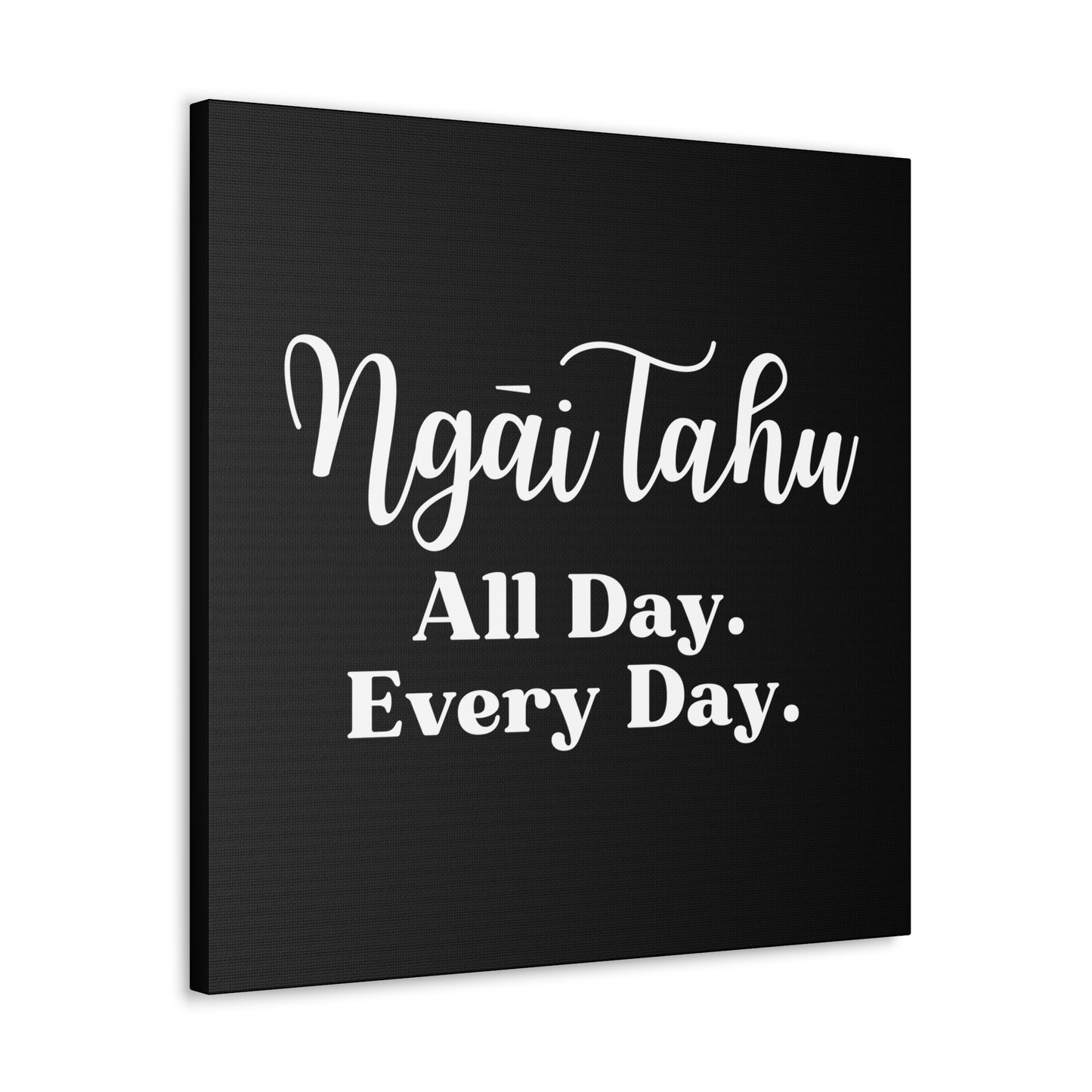 Ngāi Tahu All Day. Every Day. Classic Canvas - Black