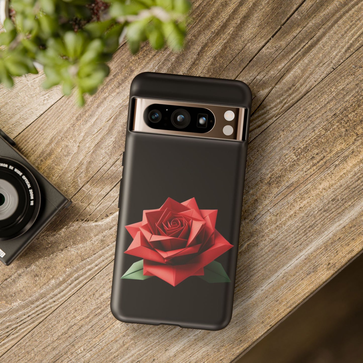 Origami Red Rose Tough Cases iPhone/Google/Samsung