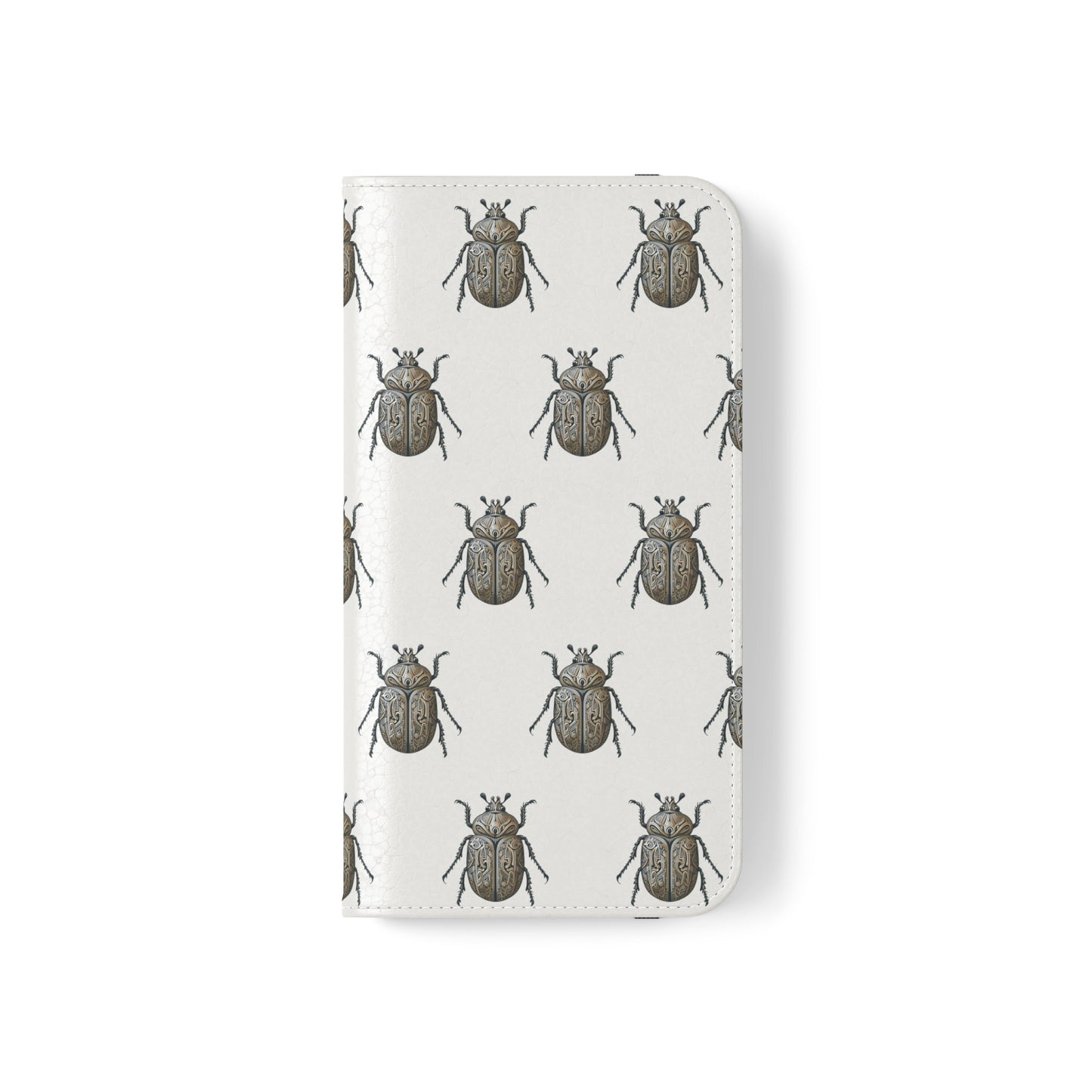 Carved Beetle Flip Cases for iPhone/Samsung - white