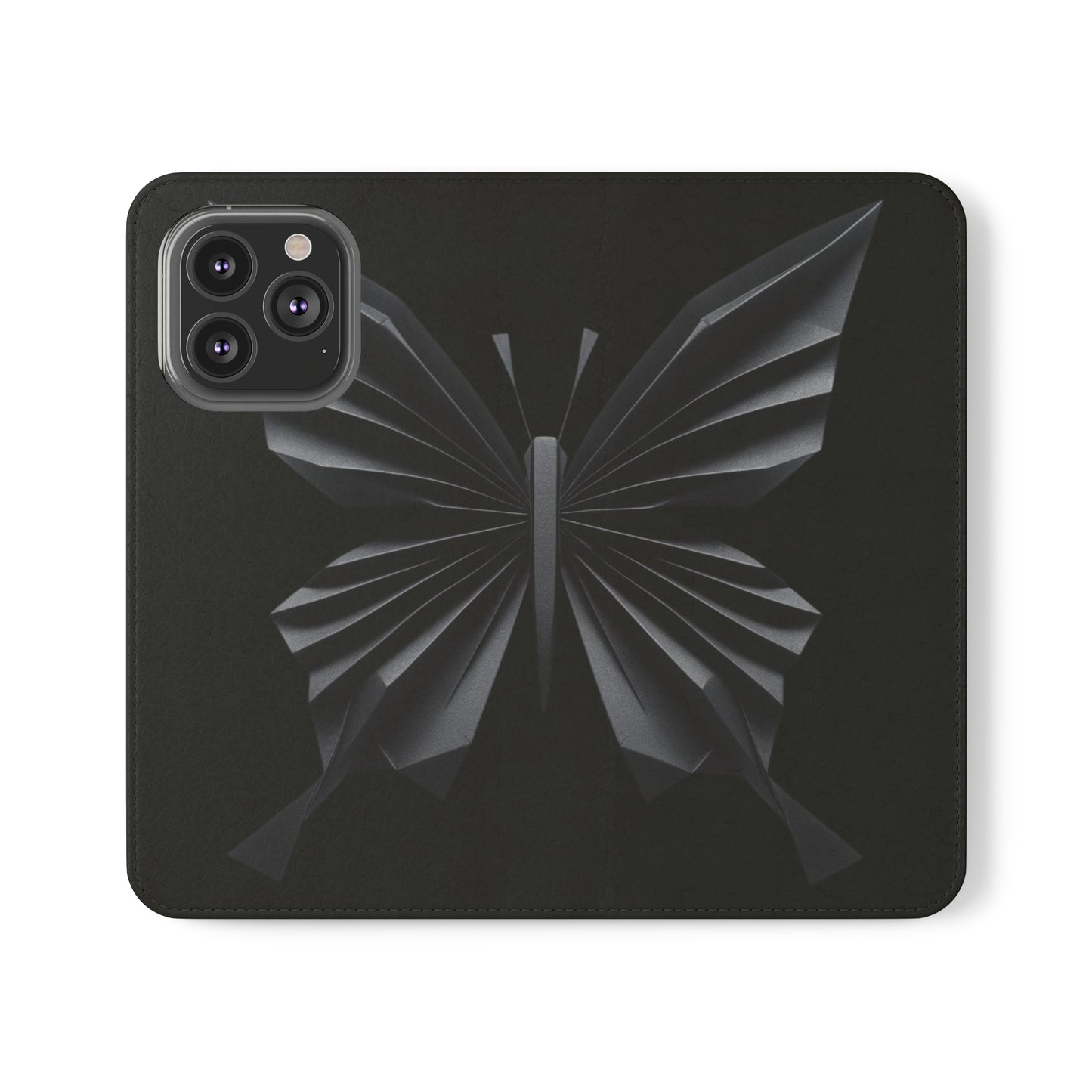 Origami Black Butterfly Flip Cases iPhone/Samsung