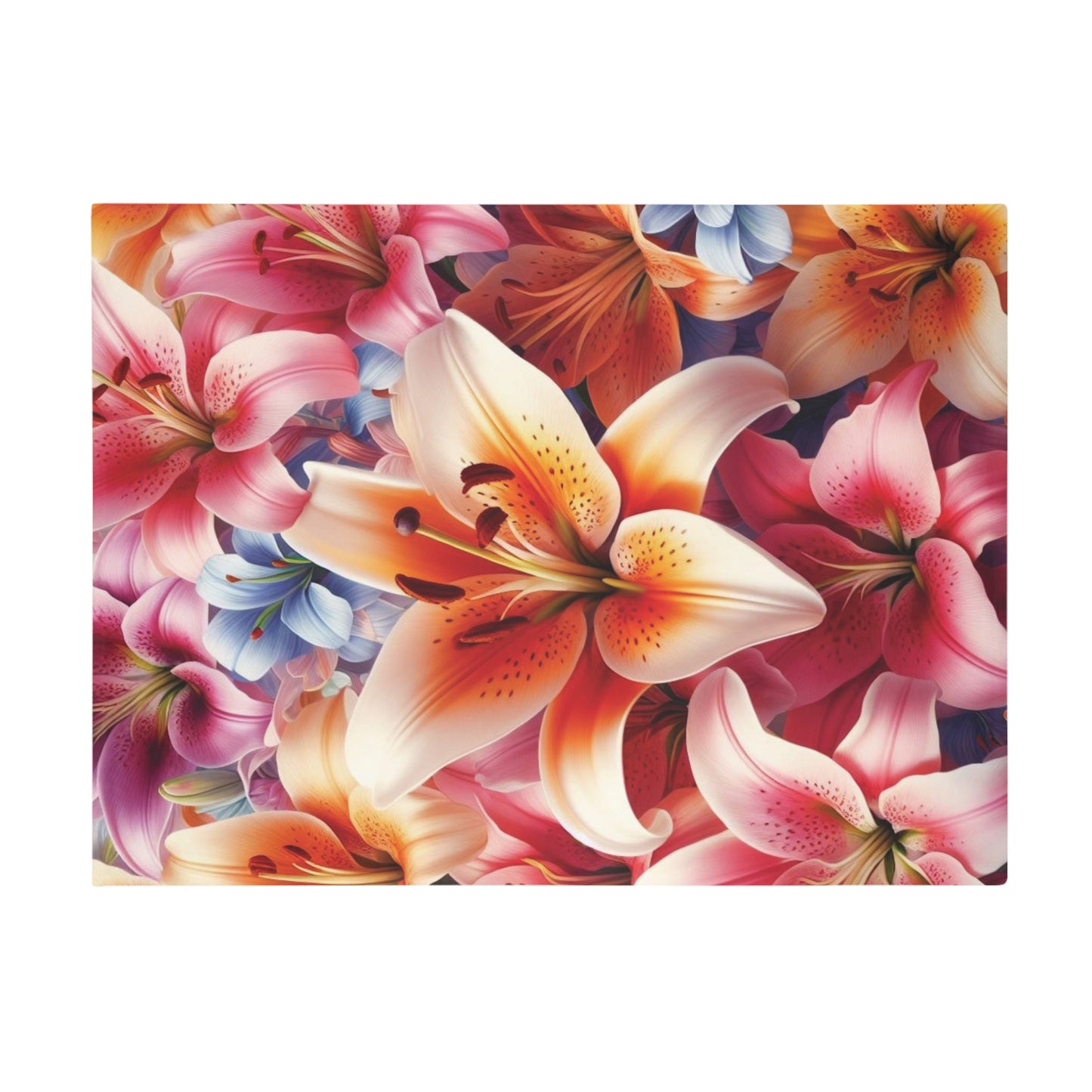 Lillies Plush Fleece Blanket