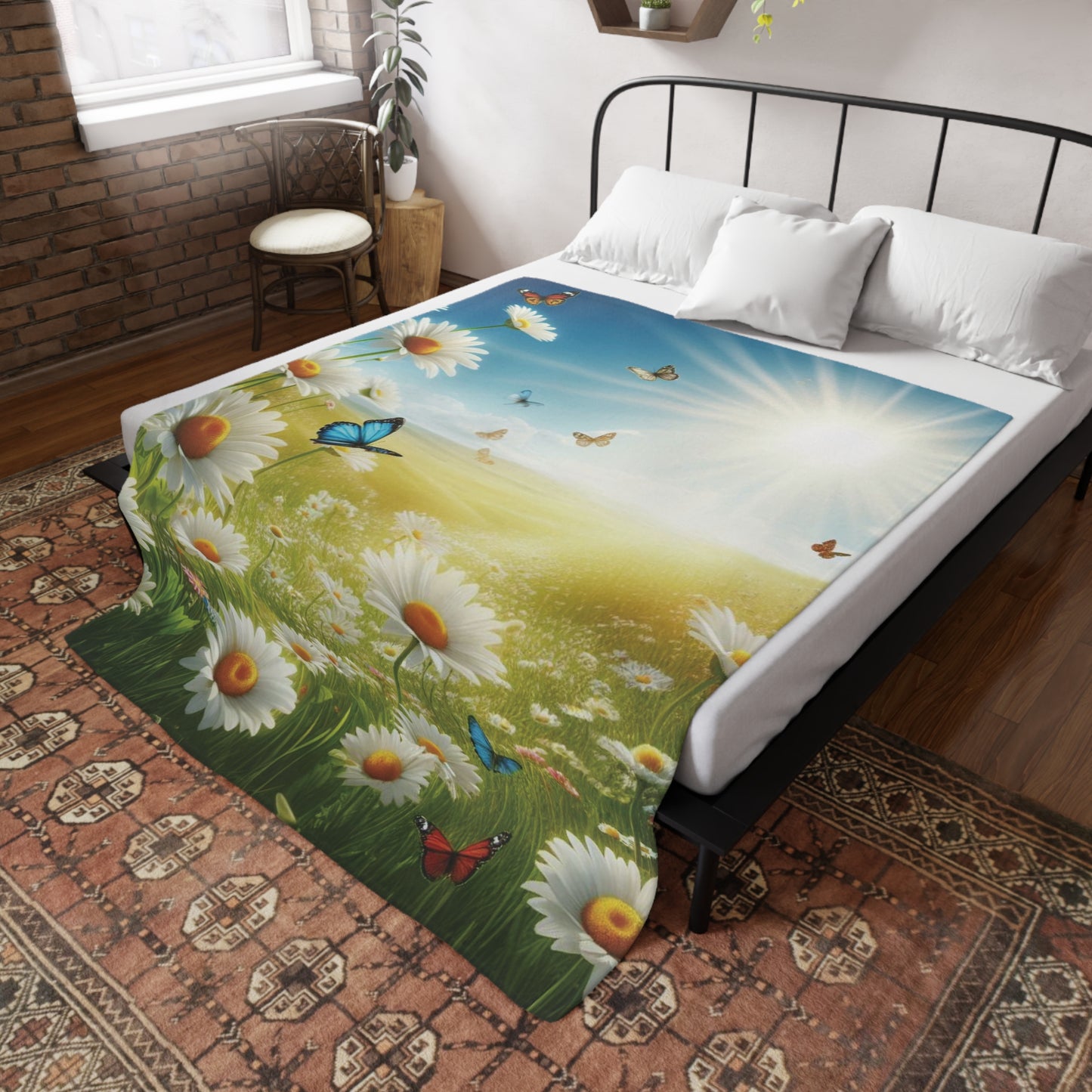 Daisies #1 Plush Fleece Blanket