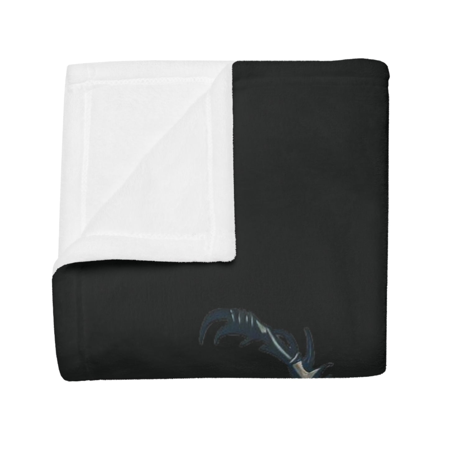 Carved Beetle - Black Plush Fleece Blanket