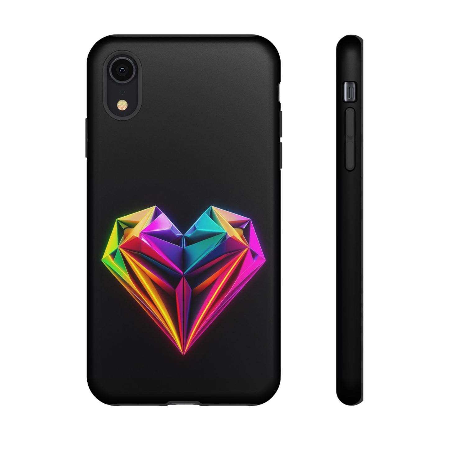 Origami Neon Heart Tough Cases iPhone/Google/Samsung