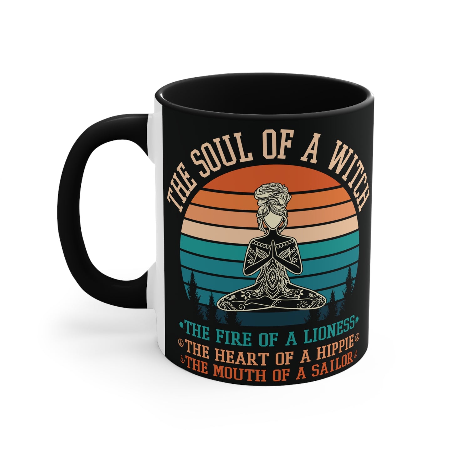 The Soul of a Witch Color Accent Mug 11oz - Zen Meditation Gift