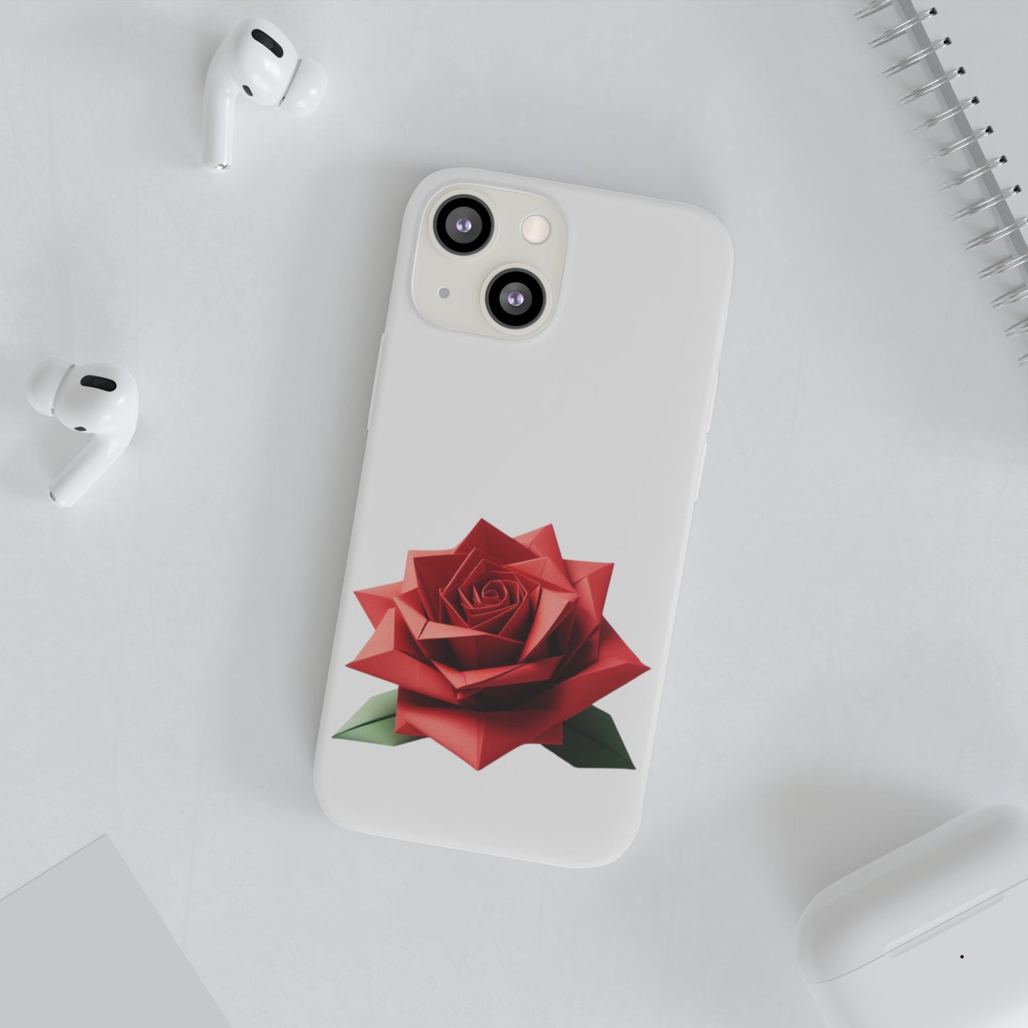 Origami Red Rose Flexi Cases