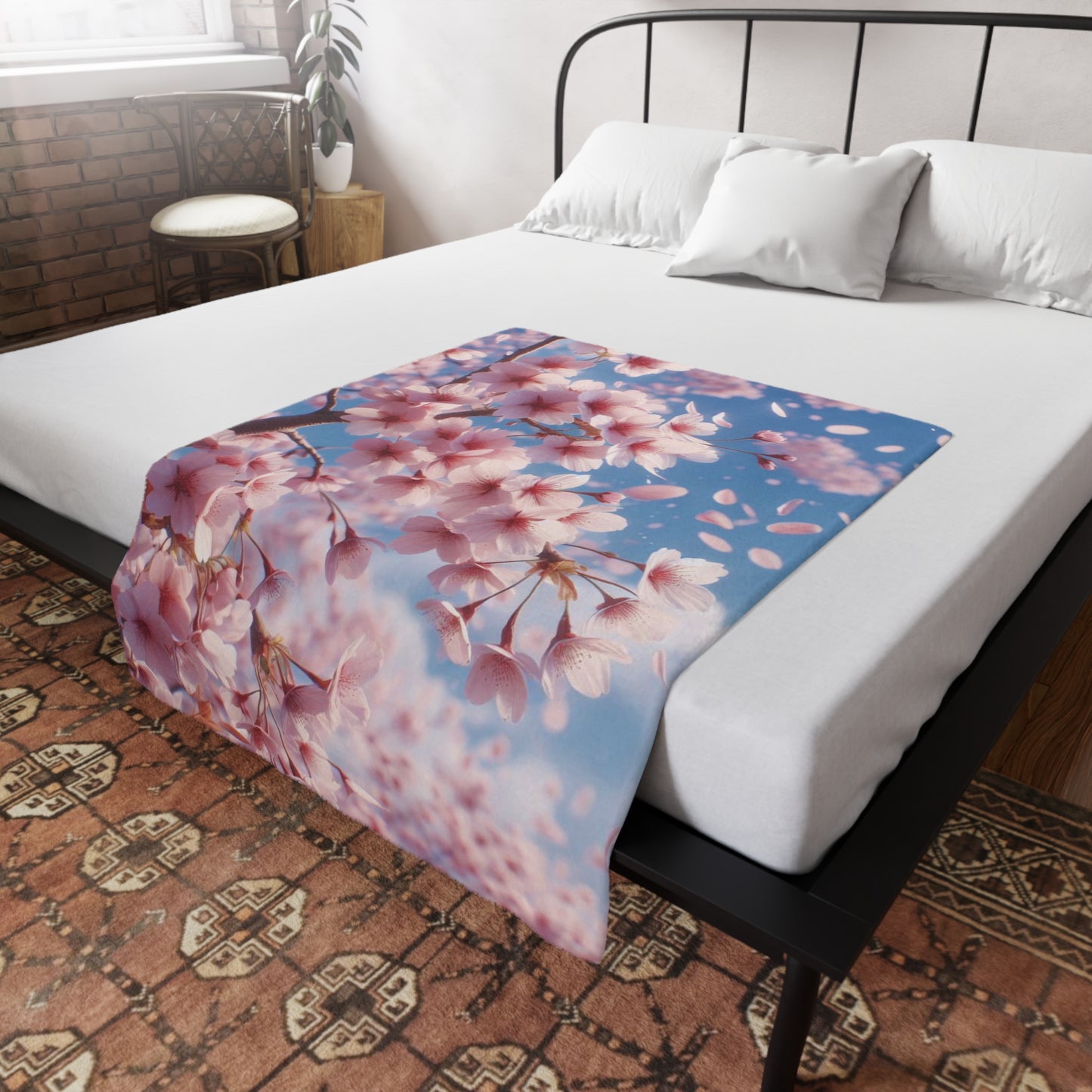 Cherry Blossom #1 Plush Fleece Blanket