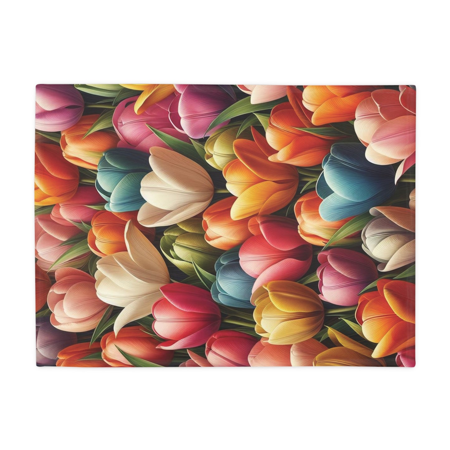 Tulips Plush Fleece Blanket