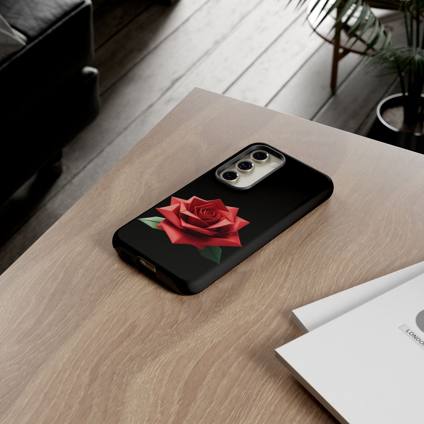 Origami Red Rose Tough Cases iPhone/Google/Samsung