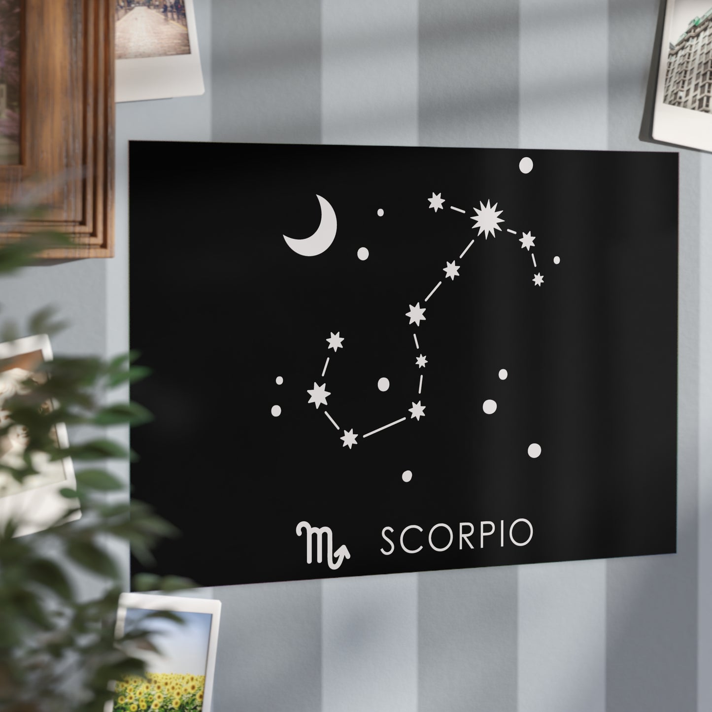 Scorpio Starmap Unframed Prints - black