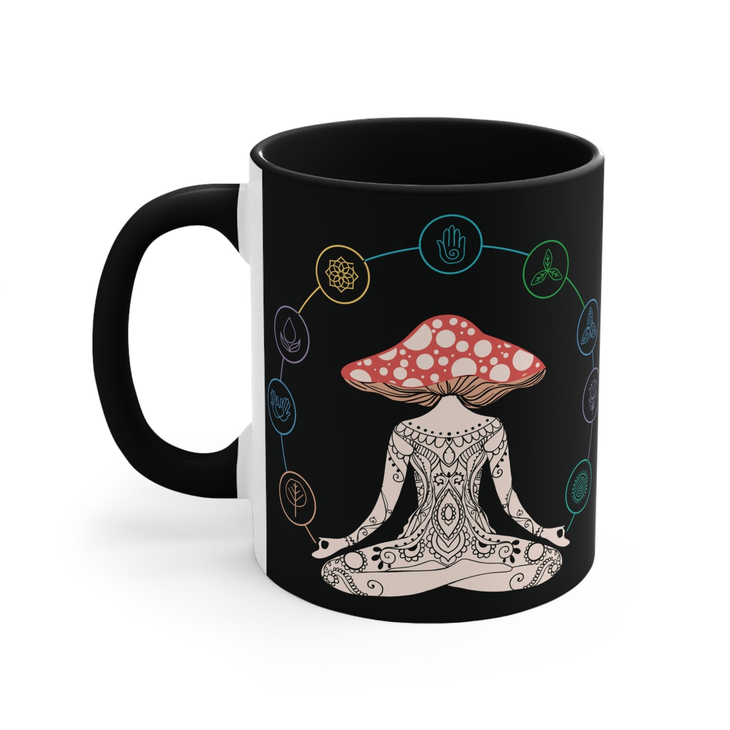 Trippin' Color Accent Mug 11oz - Zen Meditation Gift