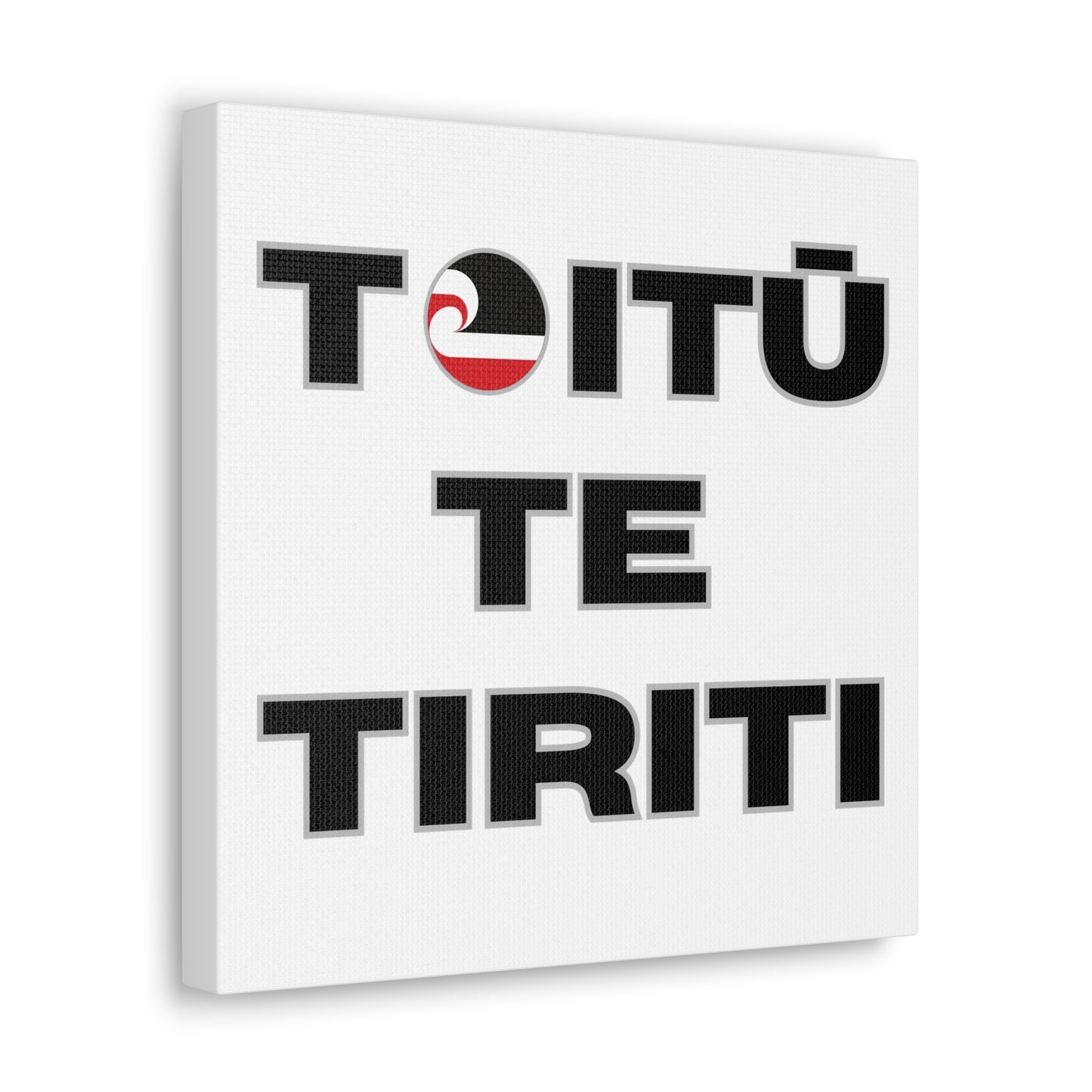 Toitū Te Tiriti Classic Canvas - White