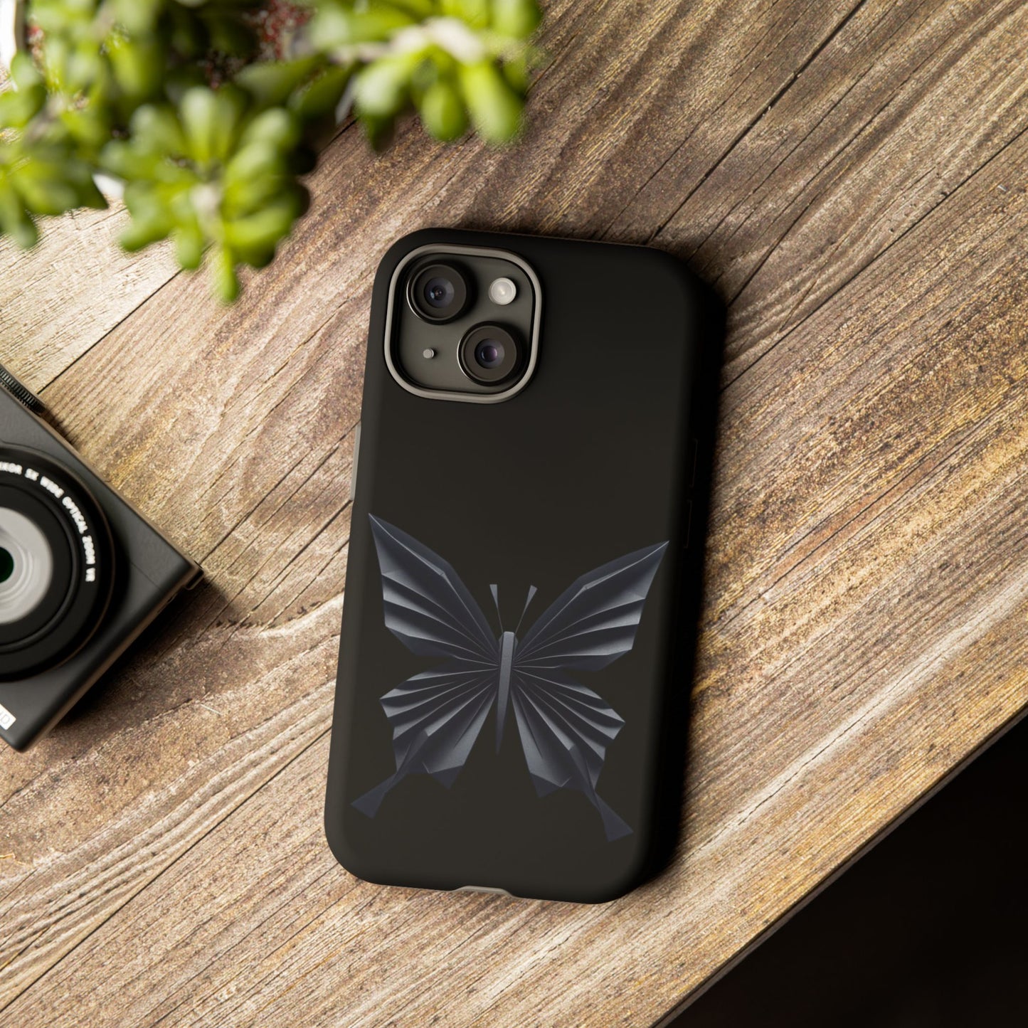 Origami Black Butterfly Tough Cases iPhone/Google/Samsung