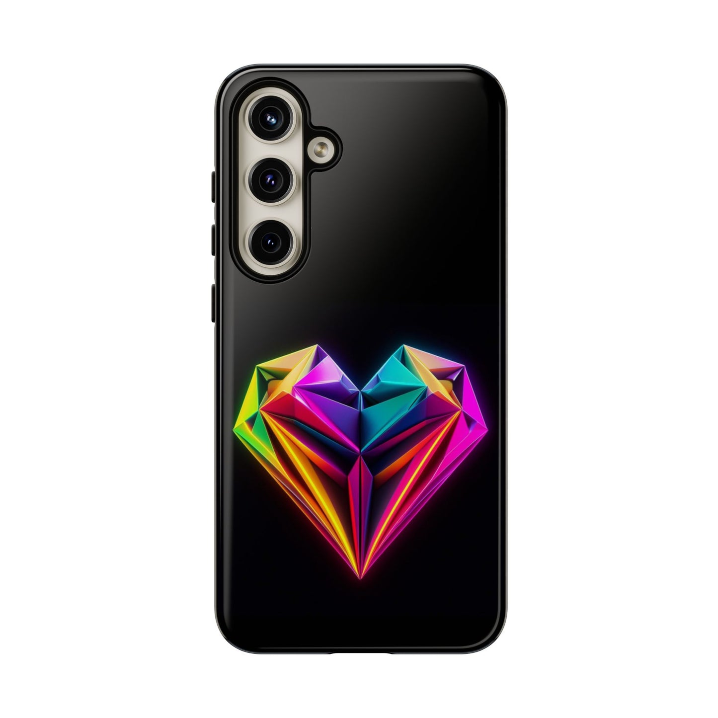 Origami Neon Heart Tough Cases iPhone/Google/Samsung