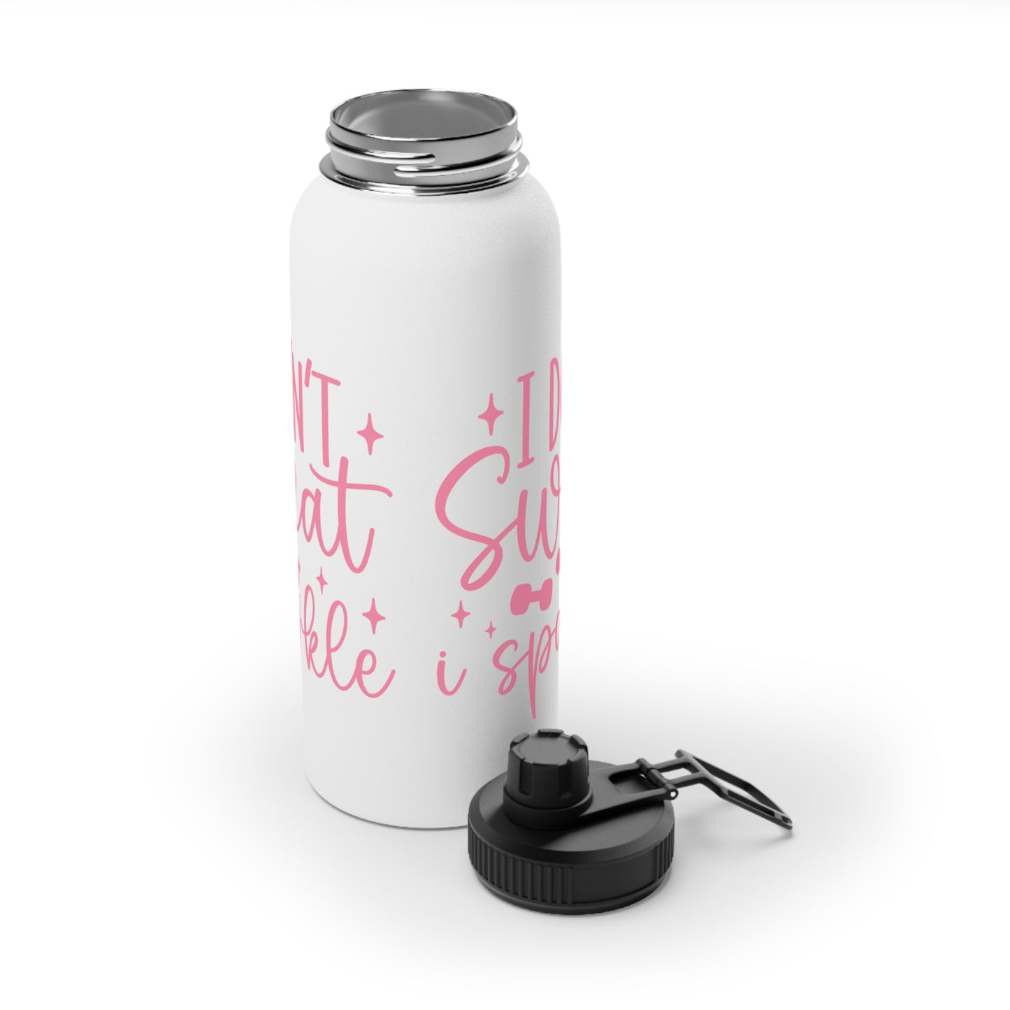 I Don't Sweat I Sparkle Stainless Steel Sports Water Bottle - 3 sizes