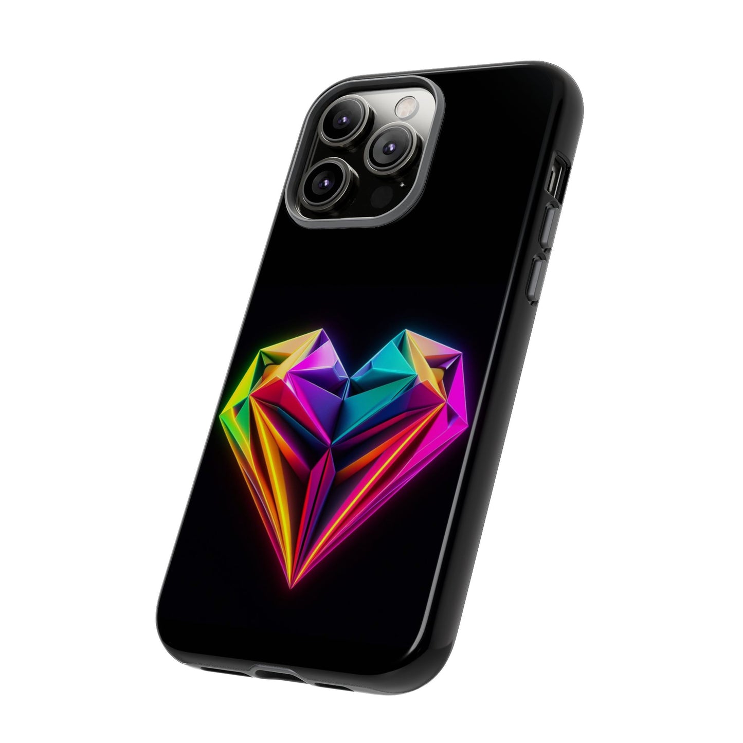 Origami Neon Heart Tough Cases iPhone/Google/Samsung