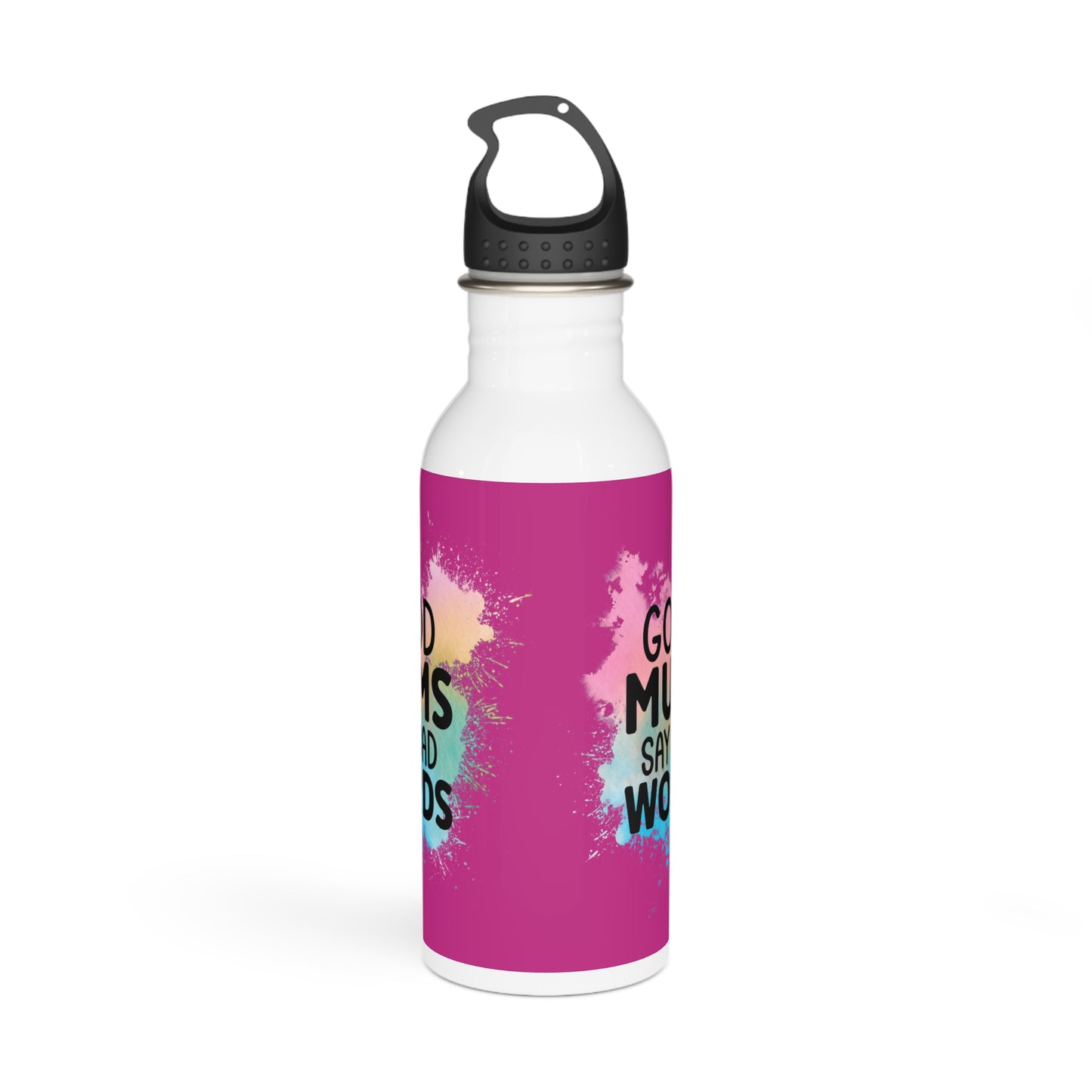 Good Mums Say Bad Words Stylish Stainless Steel Water Bottle - Eco-Friendly, Durable, Perfect for On-the-Go - Dark Pink