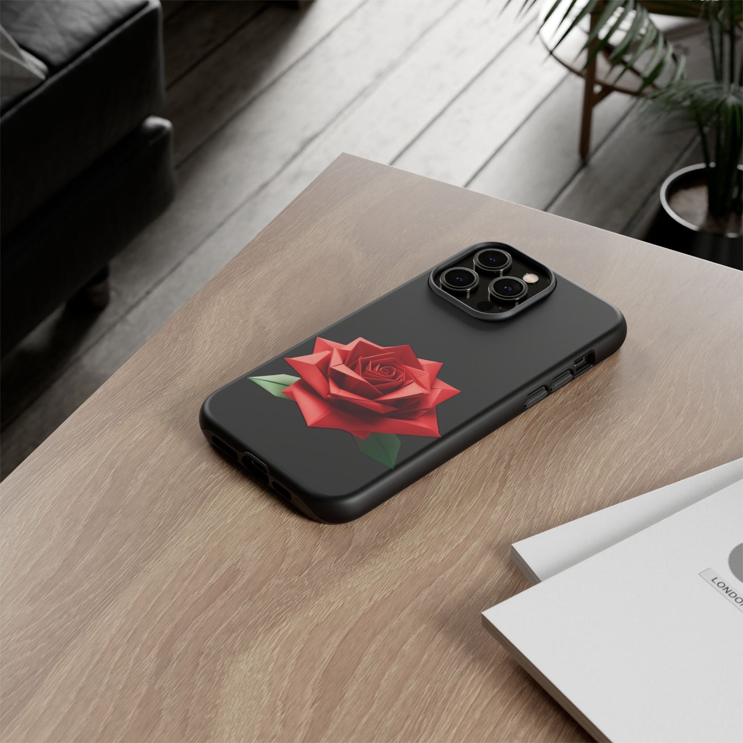 Origami Red Rose Tough Cases iPhone/Google/Samsung