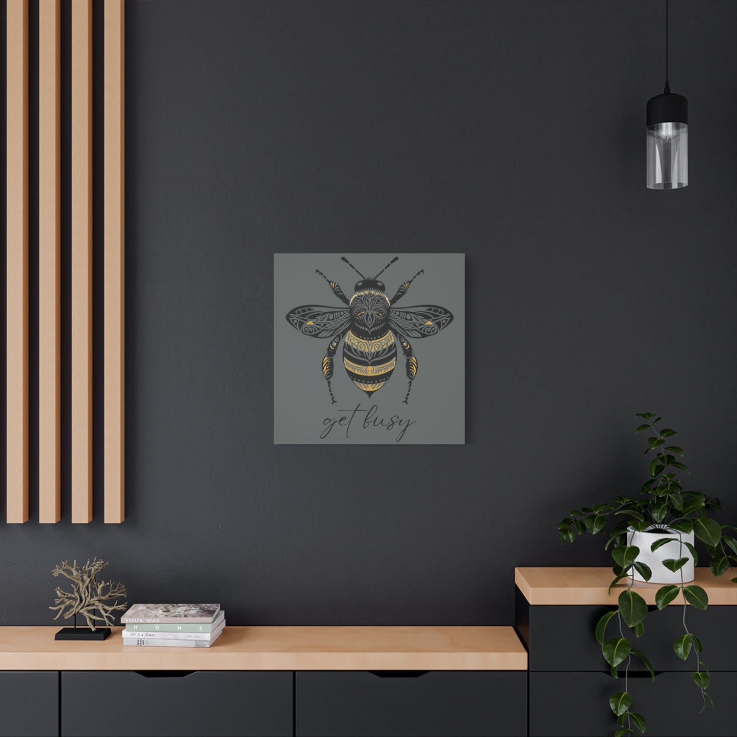 Get Busy Bee Classic Canvas - Grey