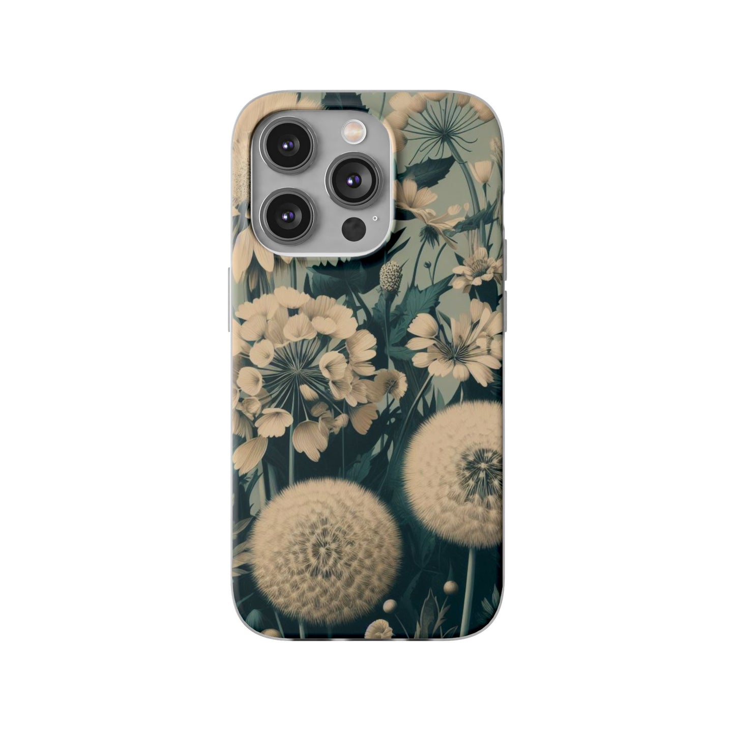 Blue & Cream Flowers Flexi Cases