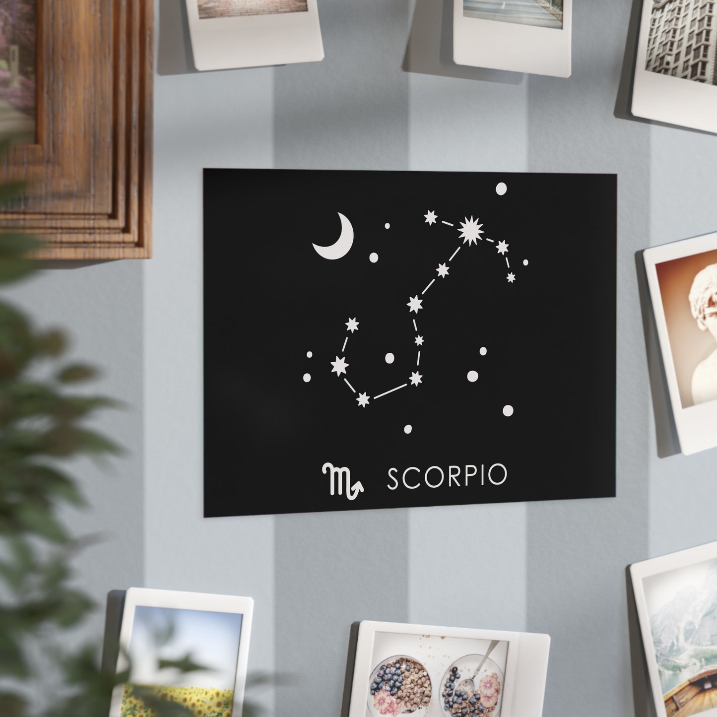 Scorpio Starmap Unframed Prints - black