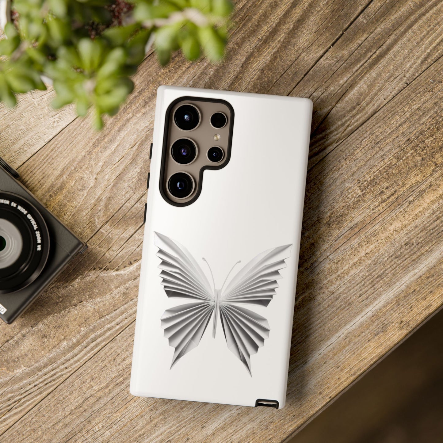 Origami White Butterfly Tough Cases iPhone/Google/Samsung