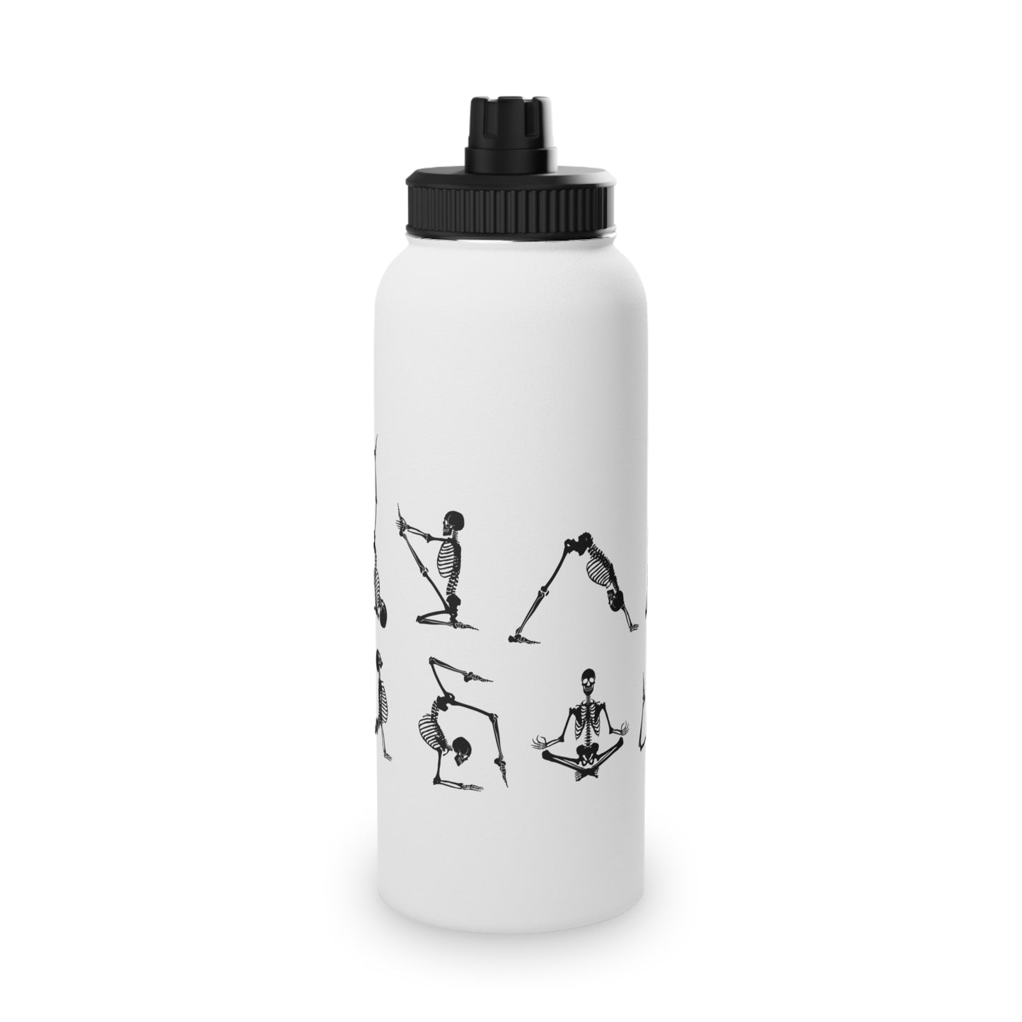 Skeleton Yoga Stainless Steel Water Bottle - # Sizes