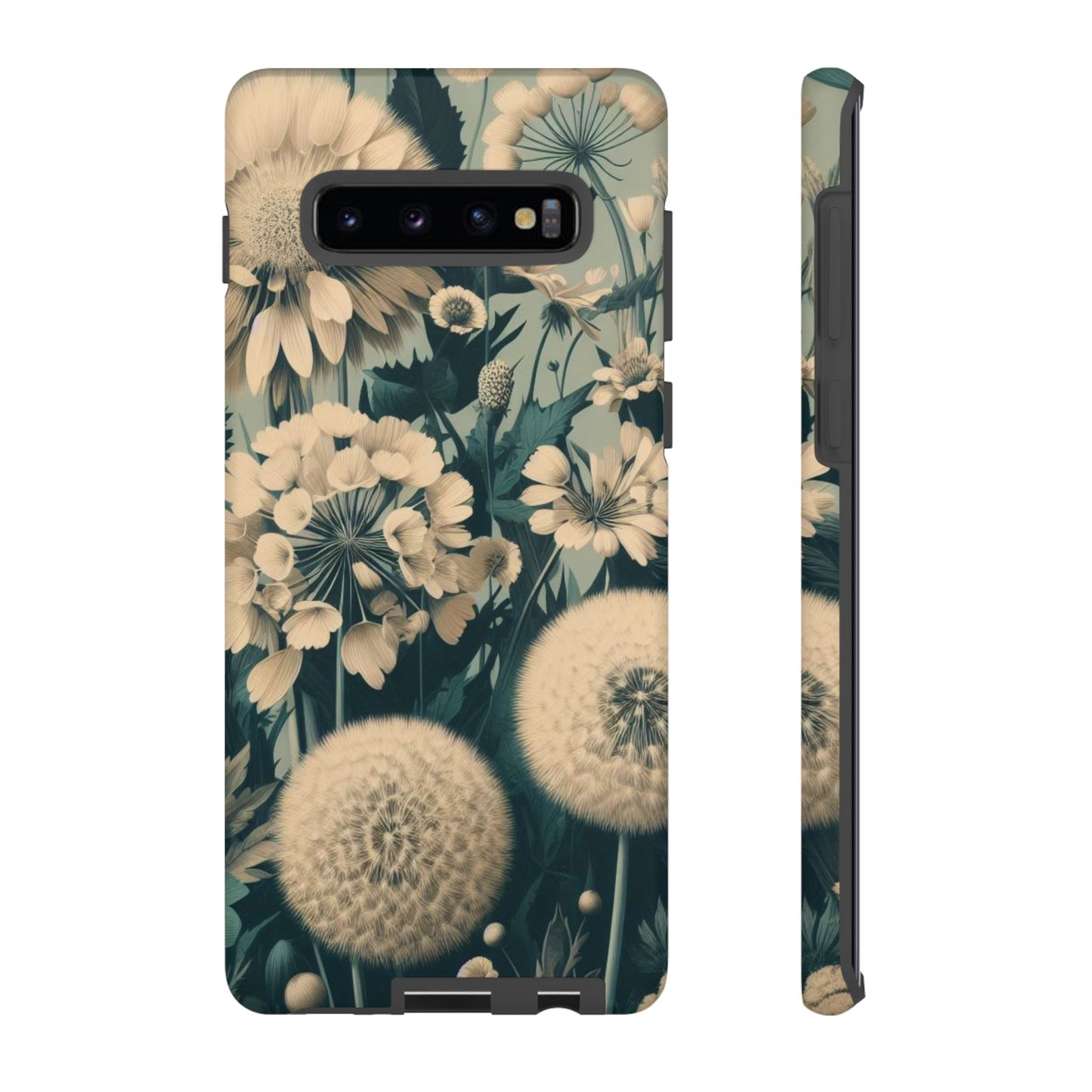 Blue & Cream Flowers Tough Cases iPhone/Google/Samsung