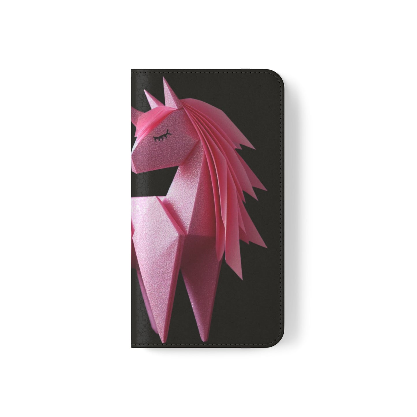 Origami Pink Unicorn Flip Cases iPhone/Samsung