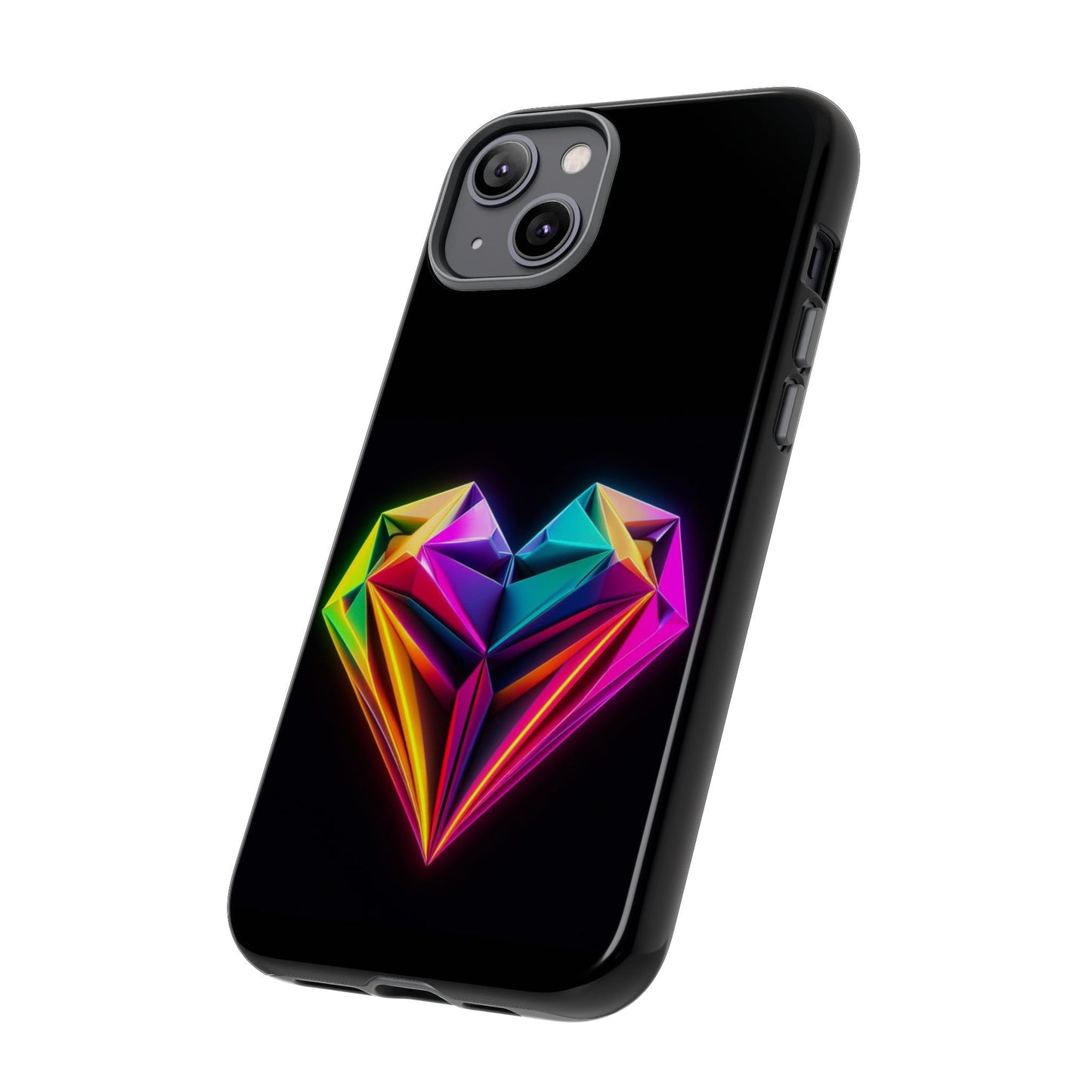 Origami Neon Heart Tough Cases iPhone/Google/Samsung