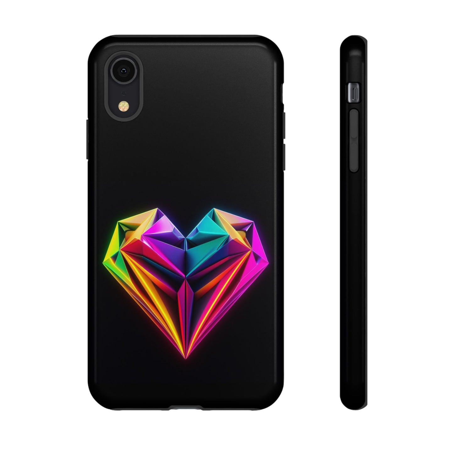 Origami Neon Heart Tough Cases iPhone/Google/Samsung