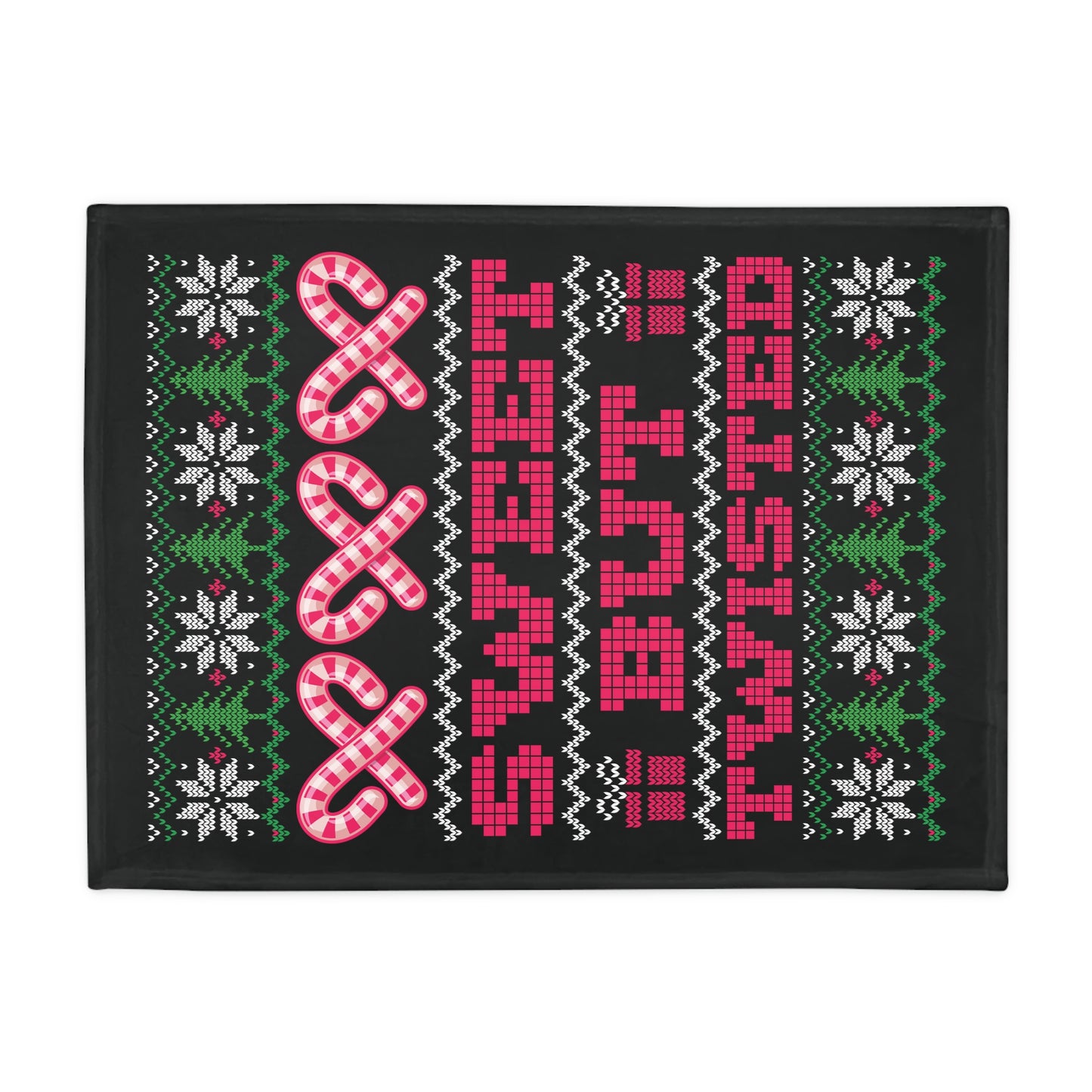 Ugly Christmas Sweater - Sweet But Twisted Plush Fleece Blanket