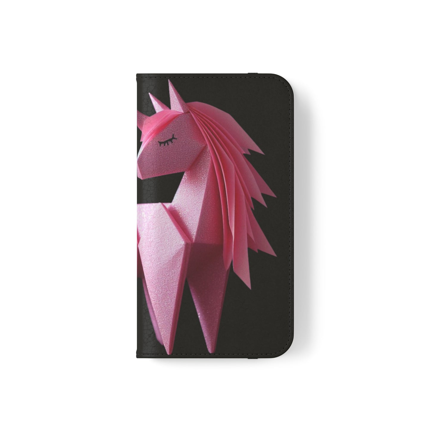 Origami Pink Unicorn Flip Cases iPhone/Samsung