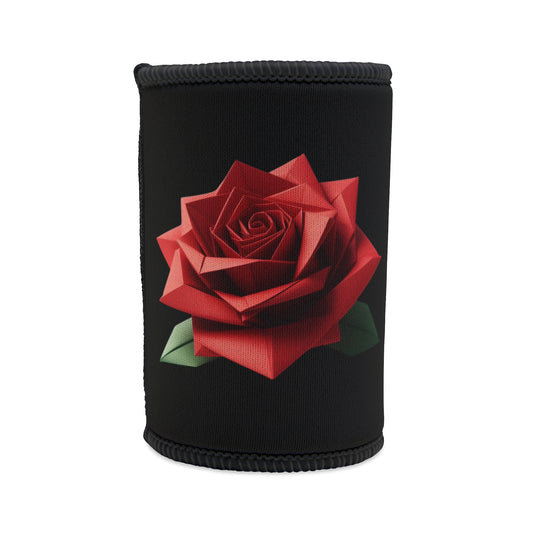 Origami Red Rose Stubby Cooler