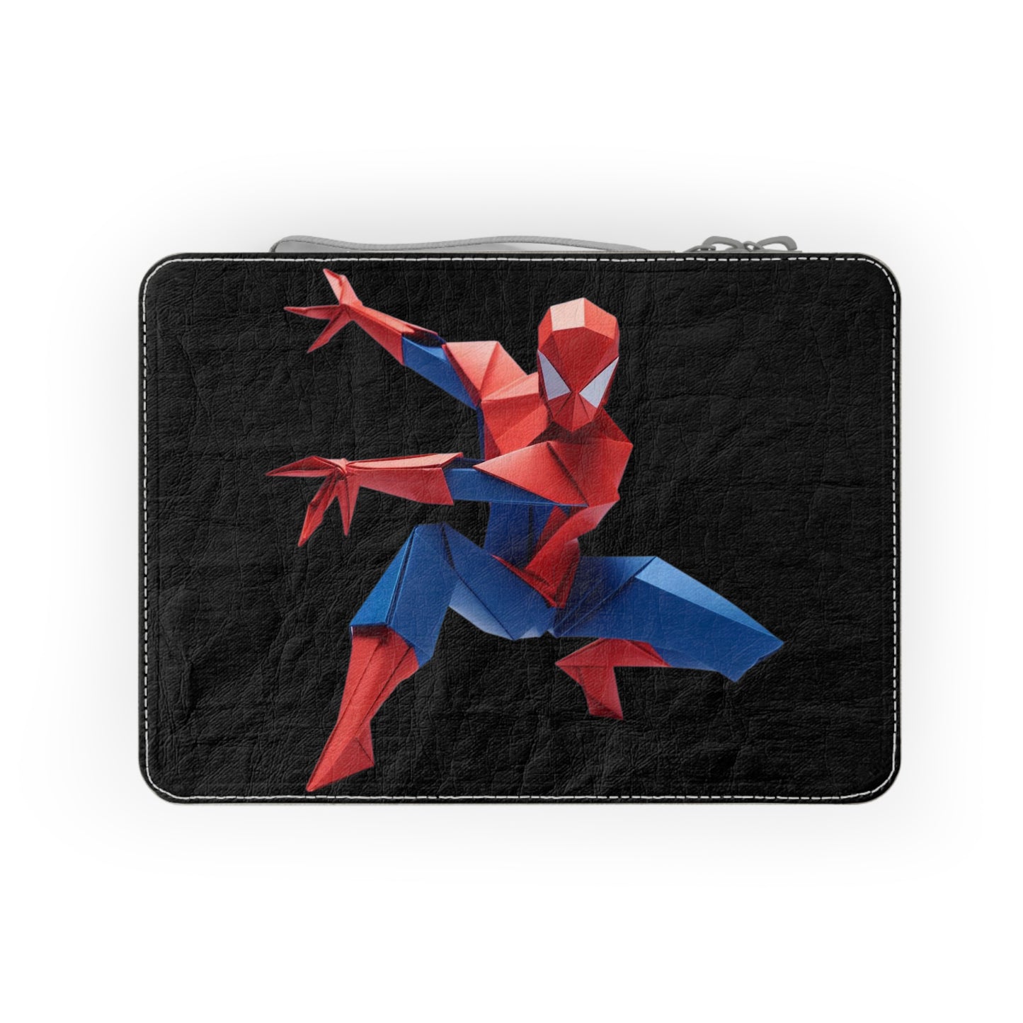 Origami Spiderman Paper Lunch Bag - black