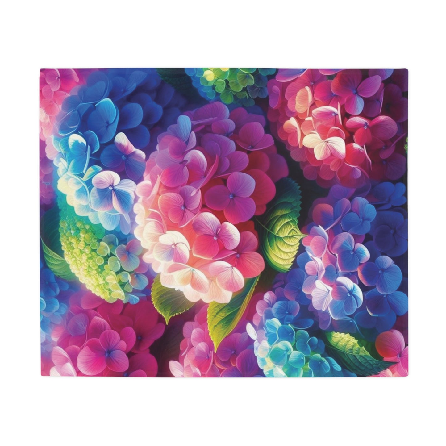 Hydrangea Plush Fleece Blanket