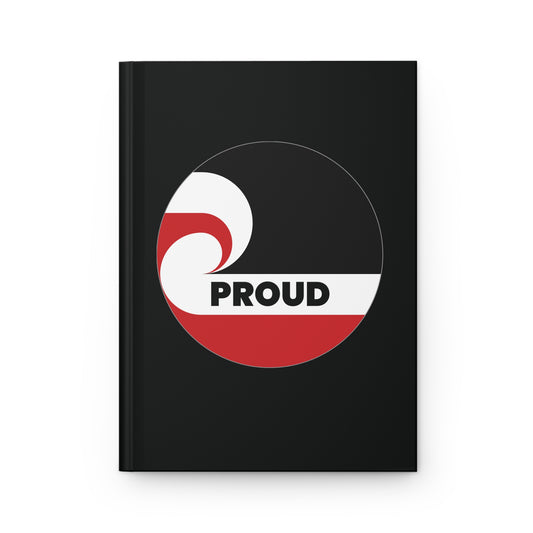 PROUD (circle) Hardcover Journal Matte - black