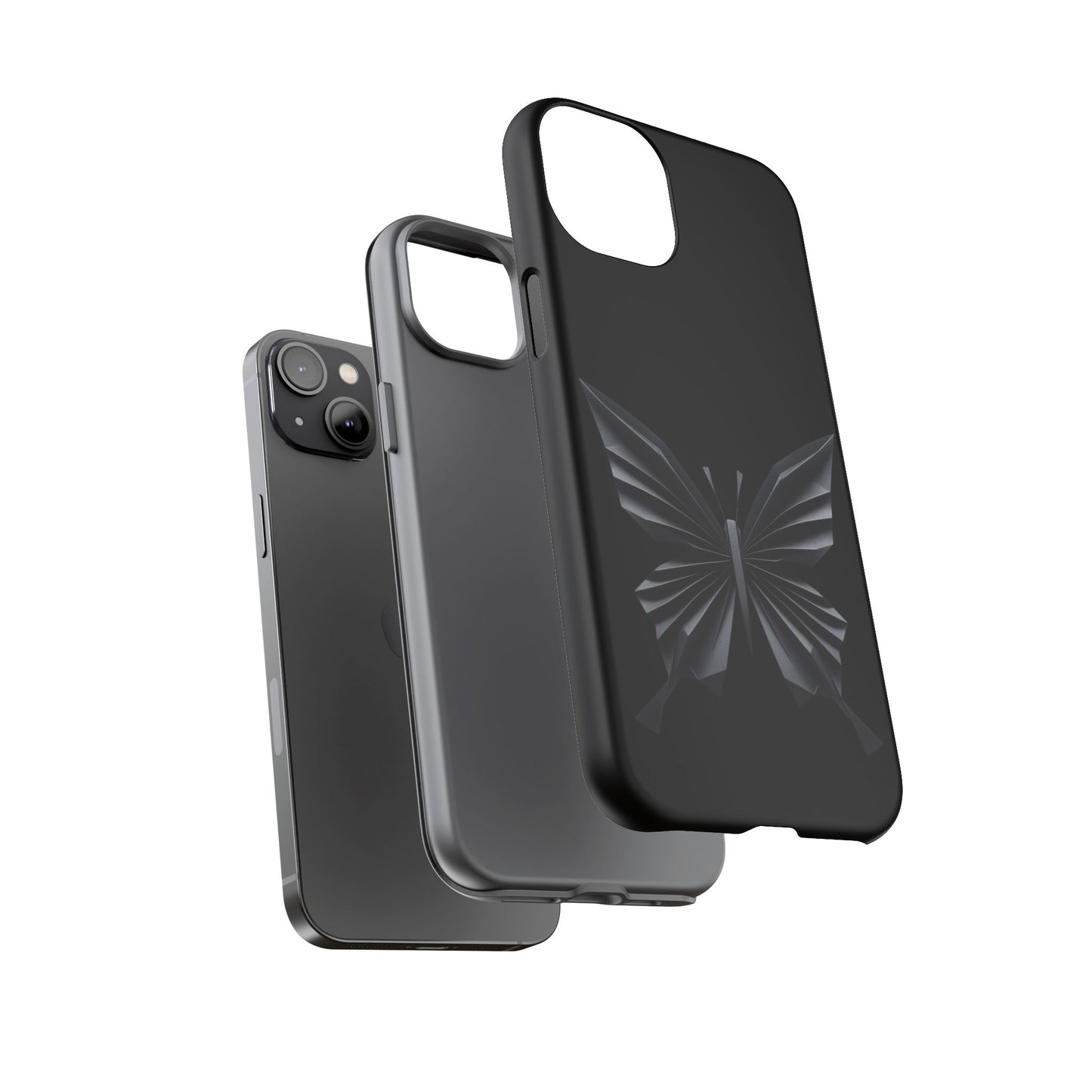 Origami Black Butterfly Tough Cases iPhone/Google/Samsung