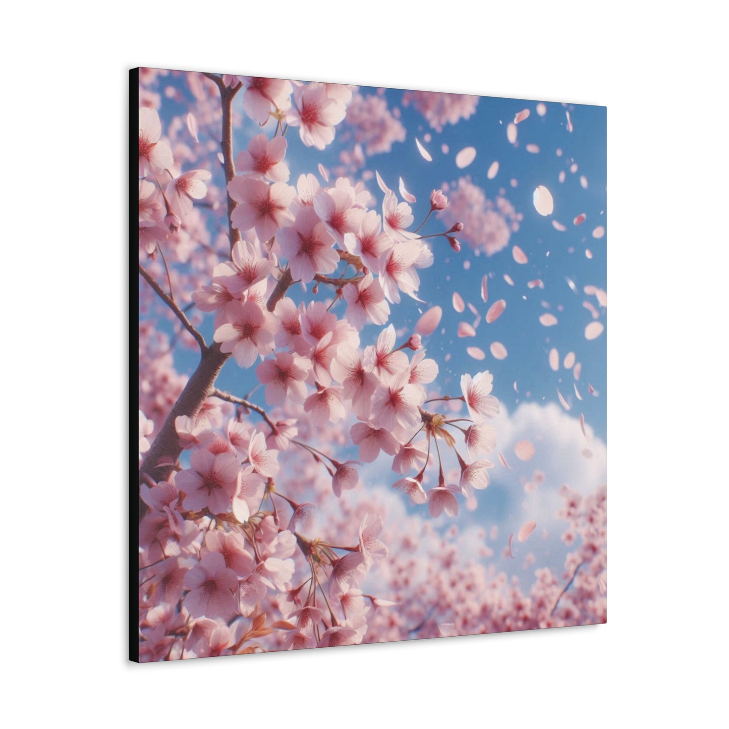 Cherry Blossoms Classic Canvas - Black