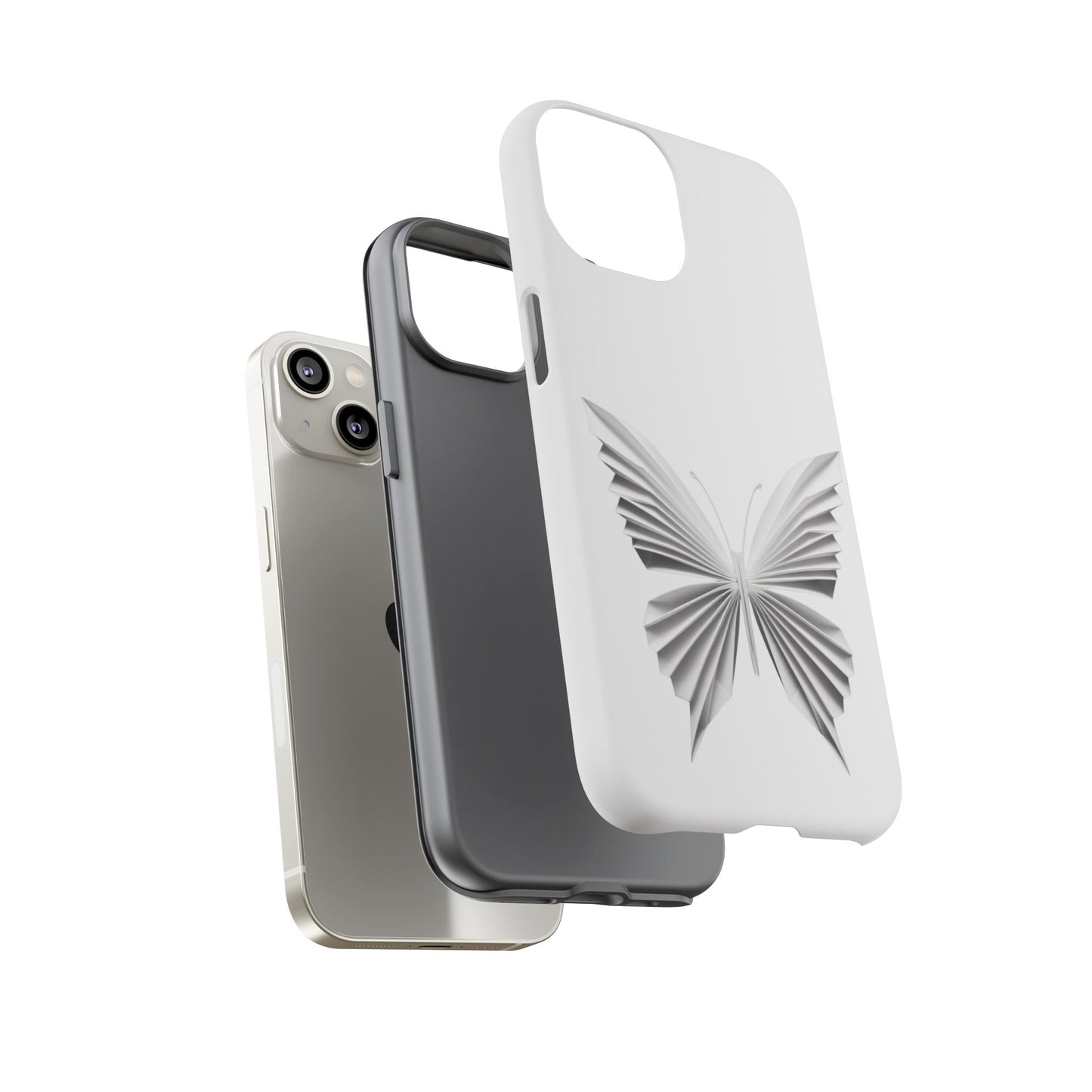 Origami White Butterfly Tough Cases iPhone/Google/Samsung