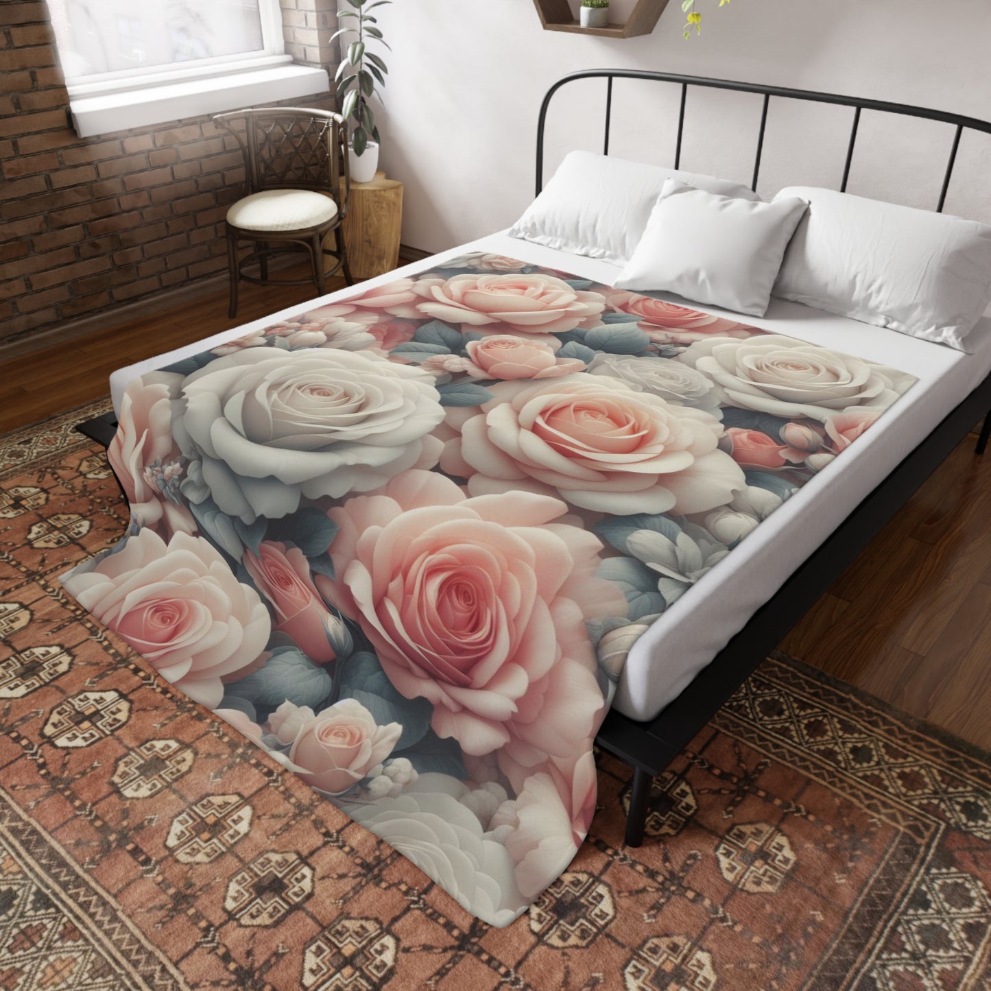 Roses #2 Plush Fleece Blanket