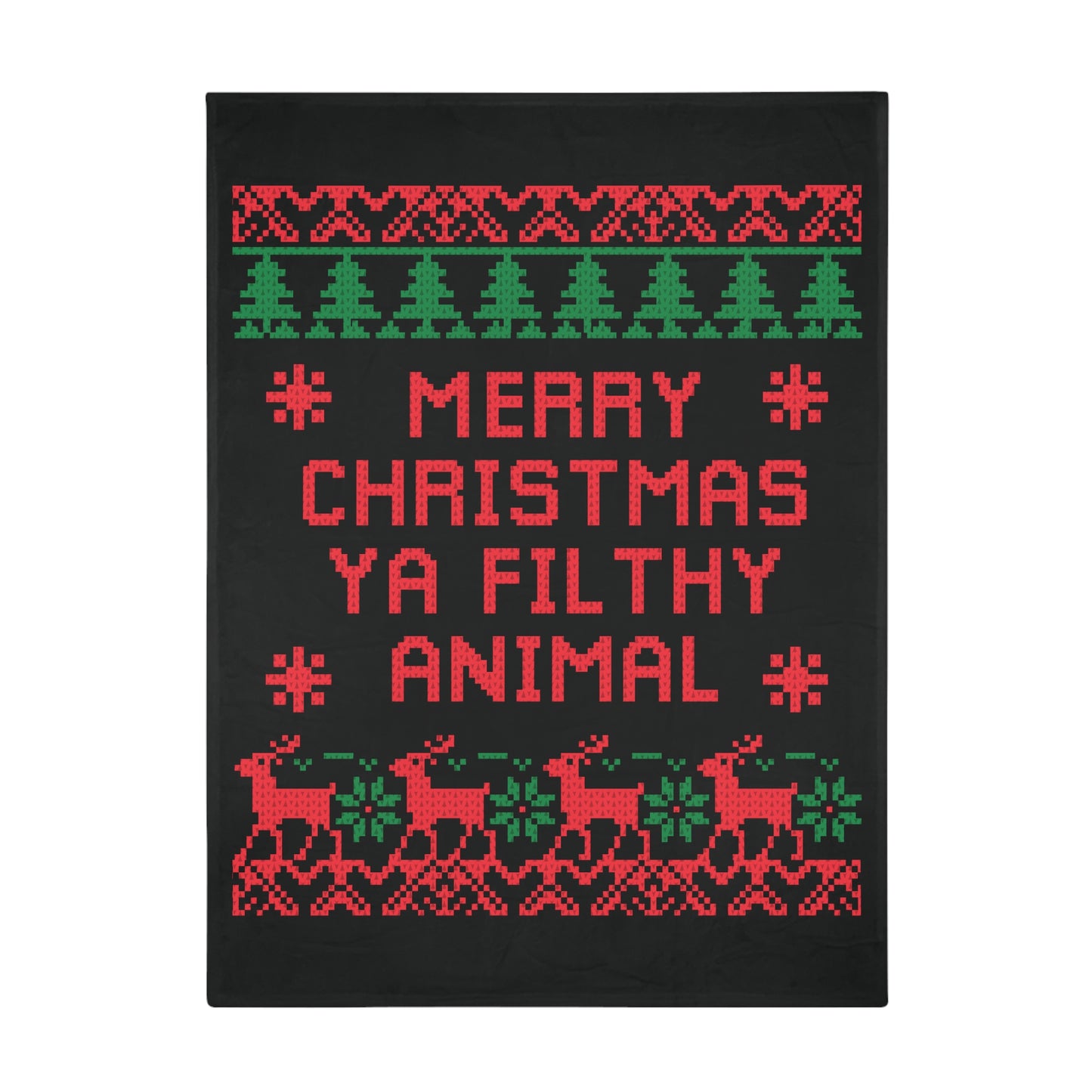 Ugly Christmas Sweater - Filthy Animal Plush Fleece Blanket