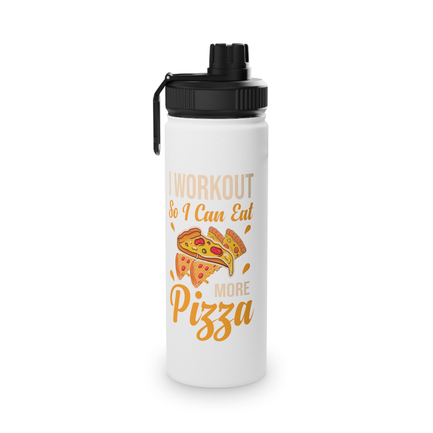 More Pizza Stainless Steel Sports Water Bottle - 3 sizes