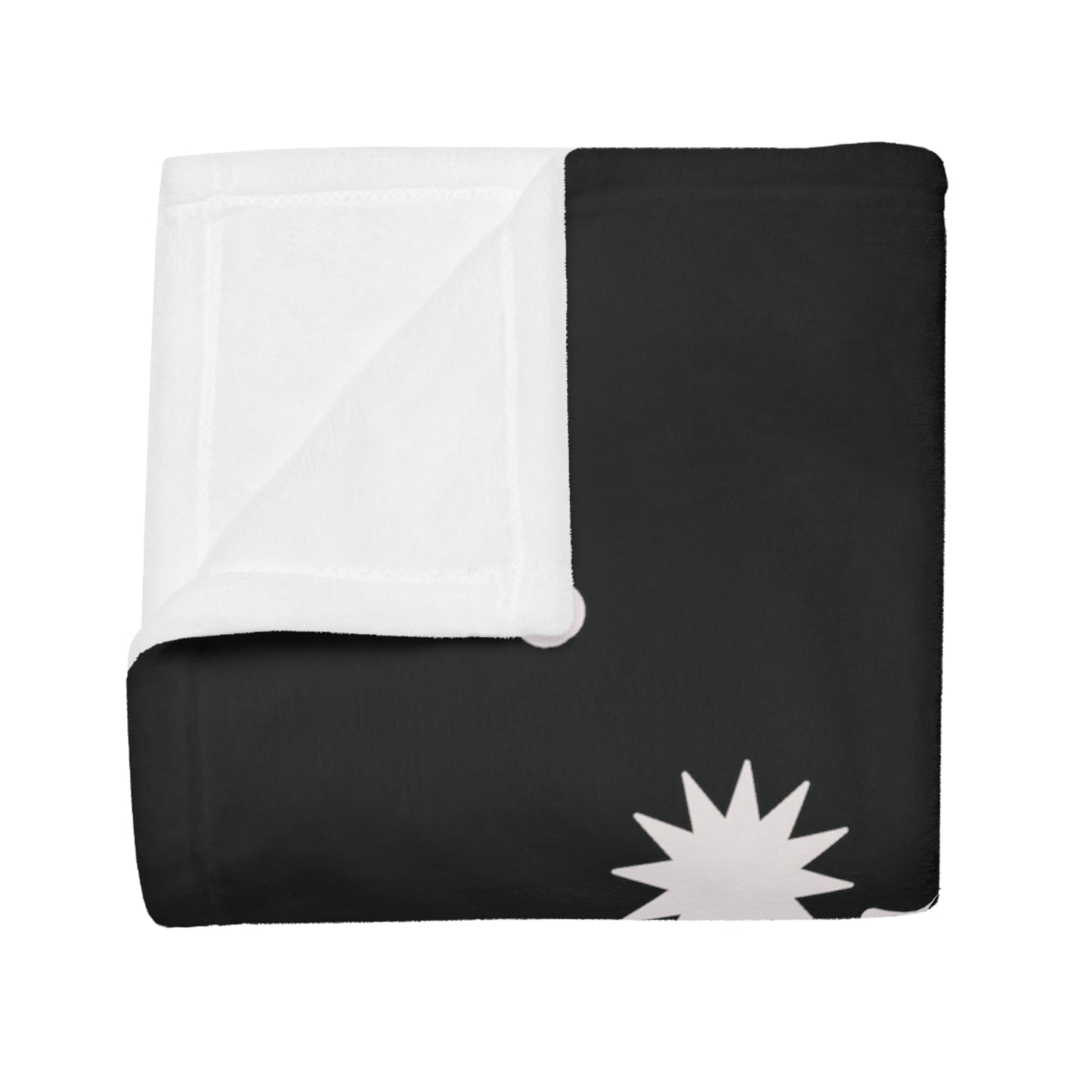 Gemini Star Map Plush Fleece Blanket - black