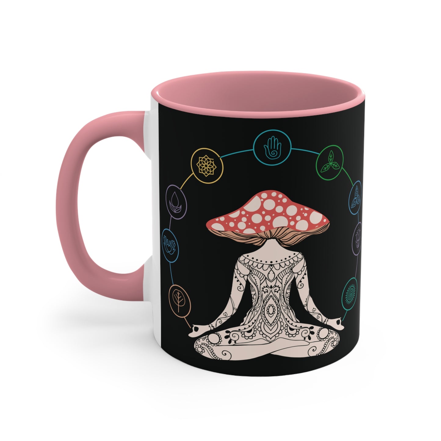 Trippin' Color Accent Mug 11oz - Zen Meditation Gift