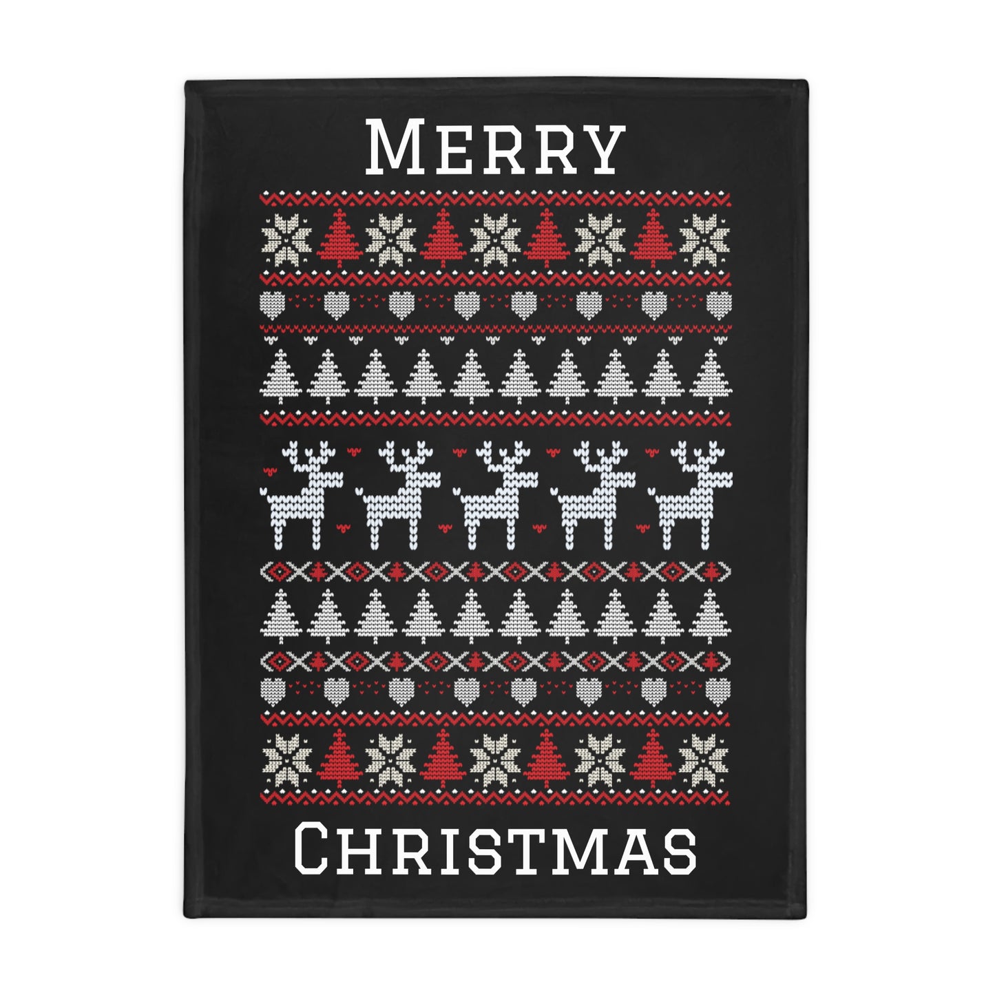 Ugly Christmas Sweater Plush Fleece Blanket #3