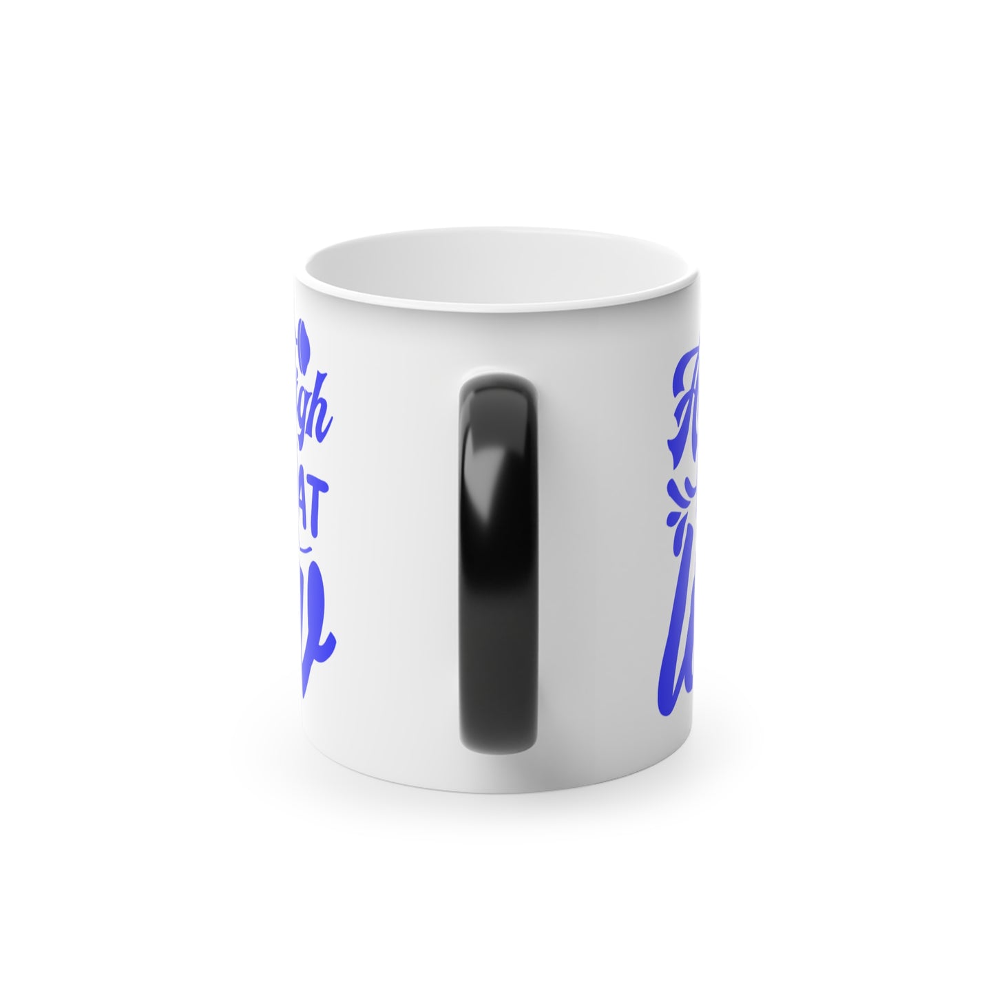 Aim High Squat Low Magic Mug - Color Changing Mug for Fitness Enthusiasts