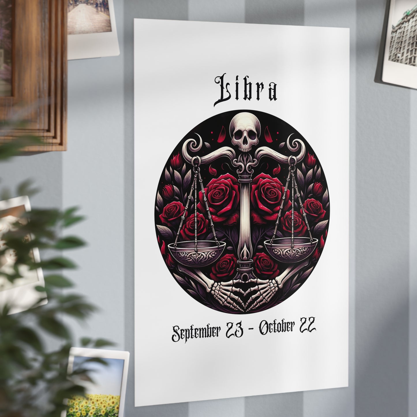 Gothic Libra Unframed Prints - white