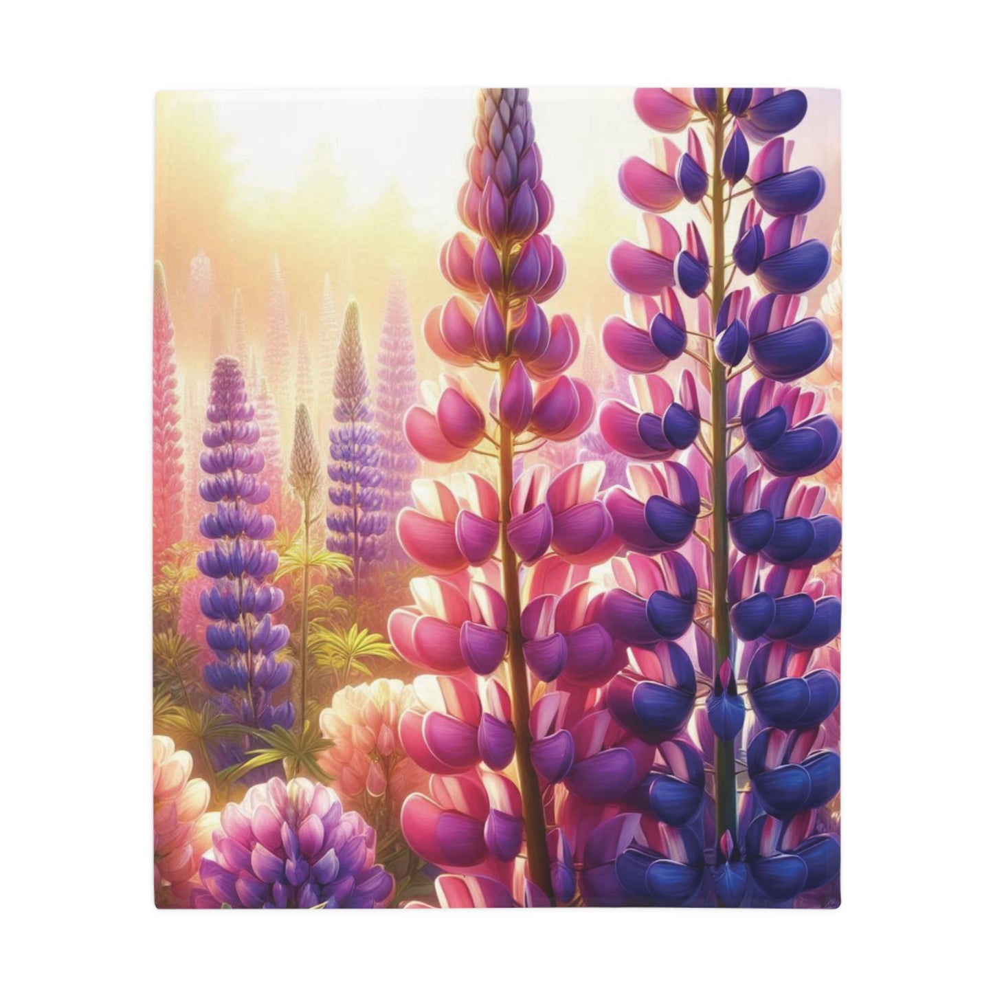 Lupins #1 Plush Fleece Blanket