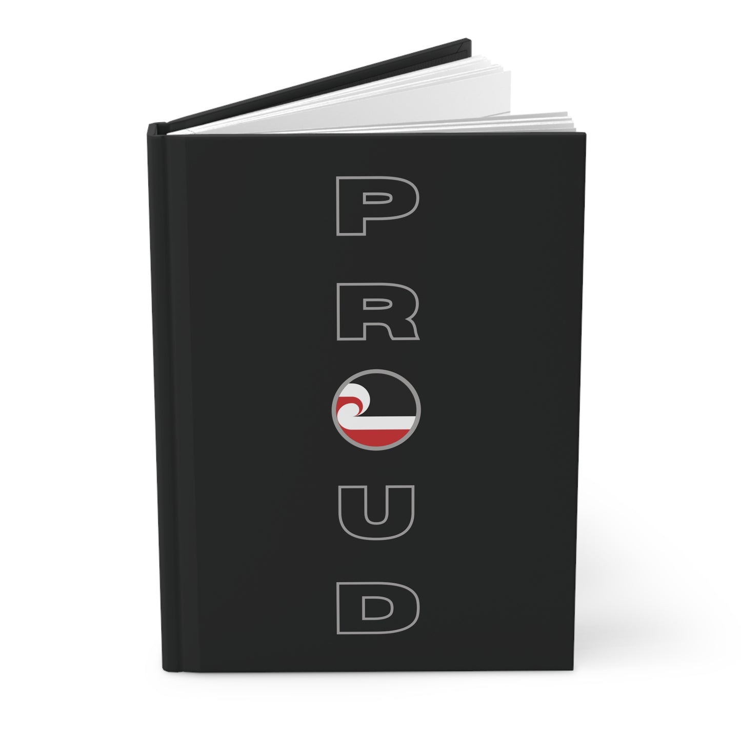 PROUD (vertical) Hardcover Journal Matte - black